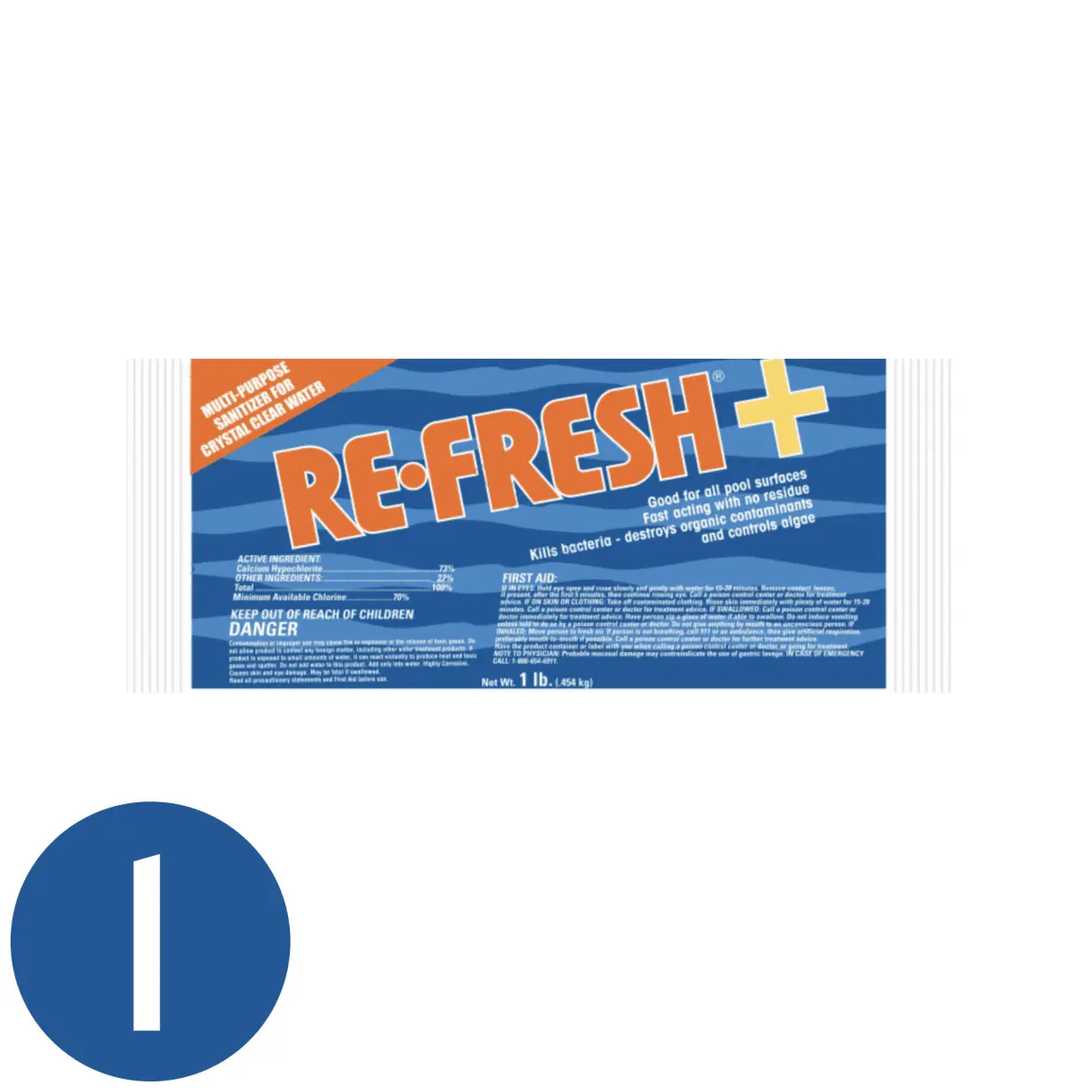Regal Refresh-Plus 73% Shock, 1 lb Bag by Duckies Pool Supply