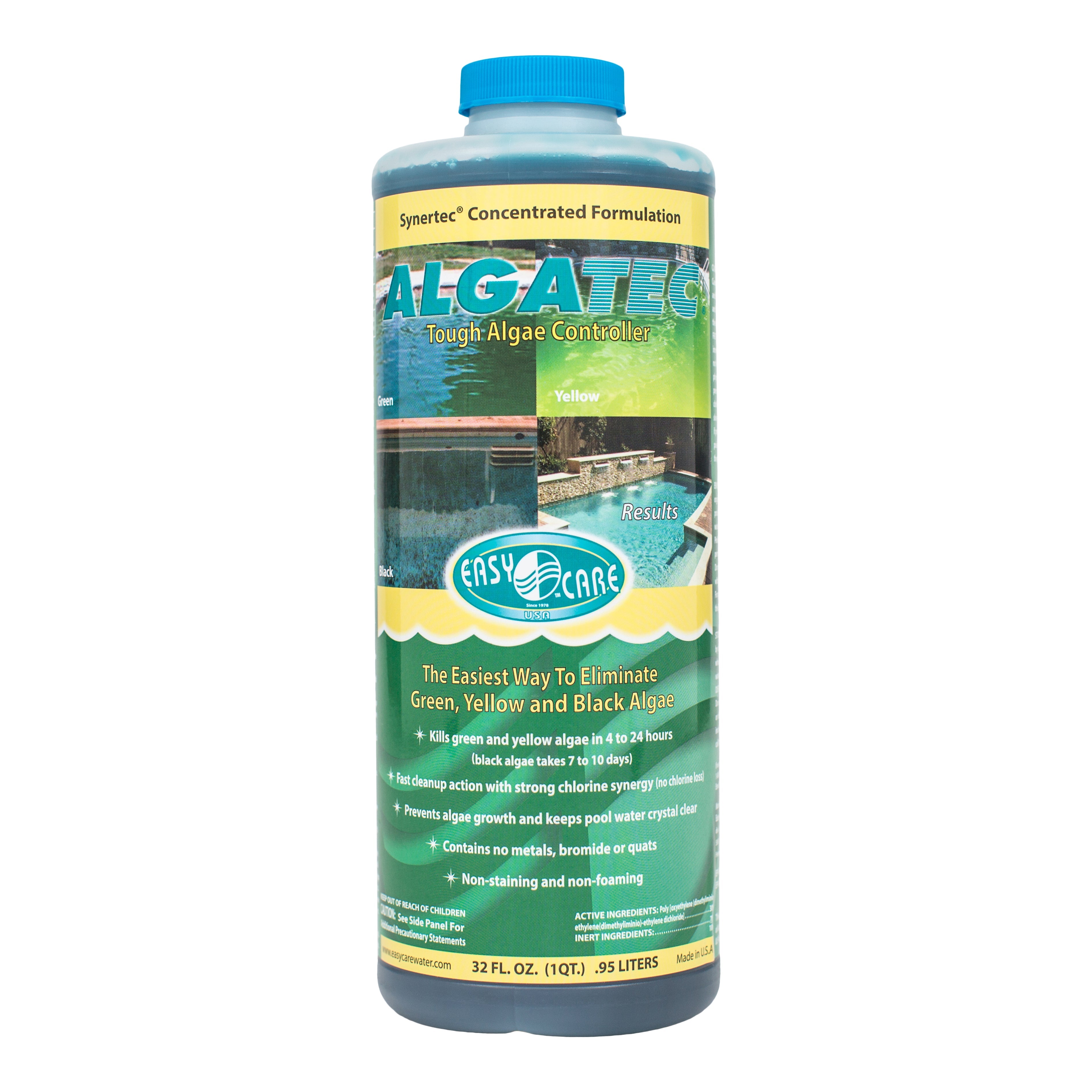 EasyCare Algatec Algae Killer for Pools - Fast Acting Green Yellow and Black Algae Removal