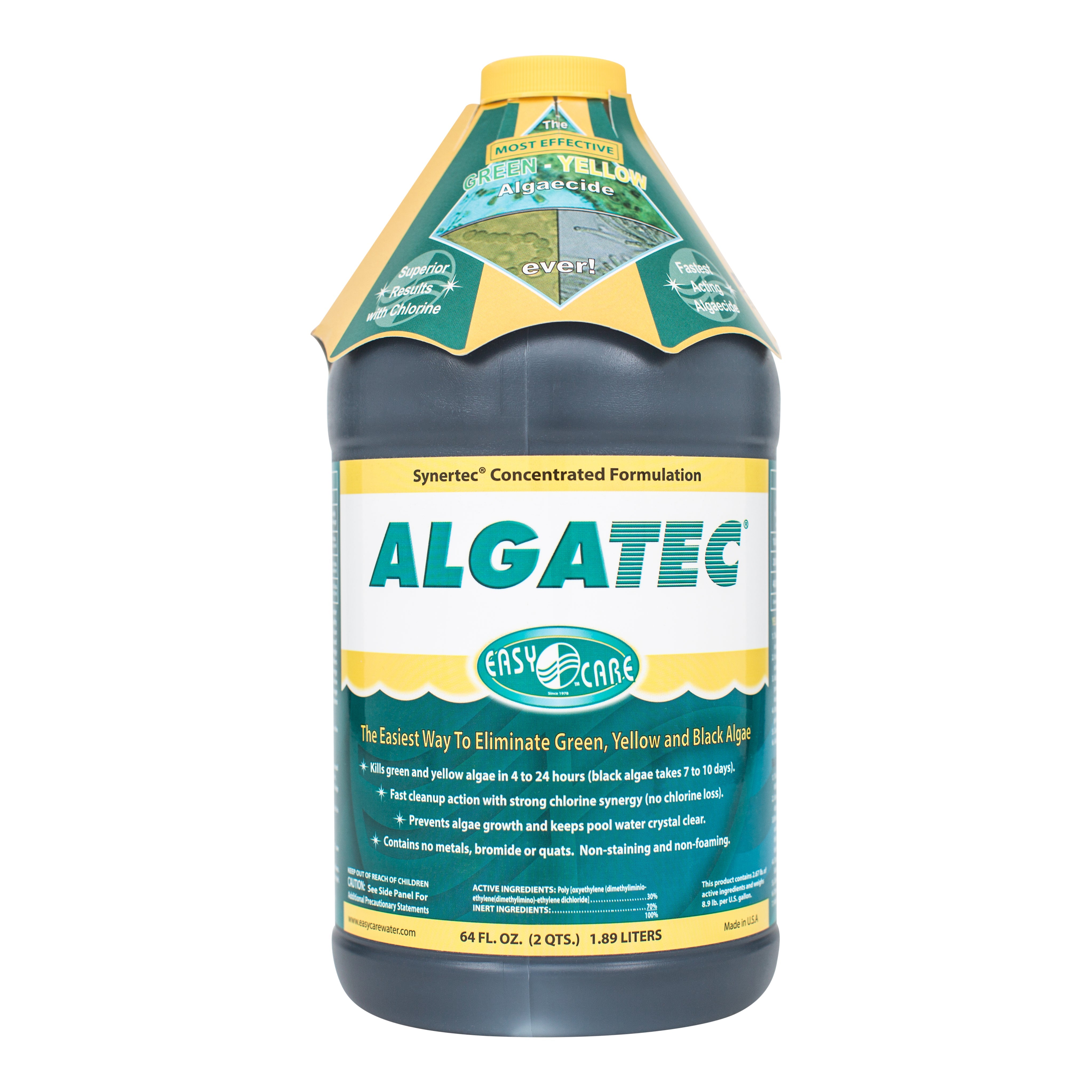 EasyCare Algatec Algae Killer for Pools - Fast Acting Green Yellow and Black Algae Removal