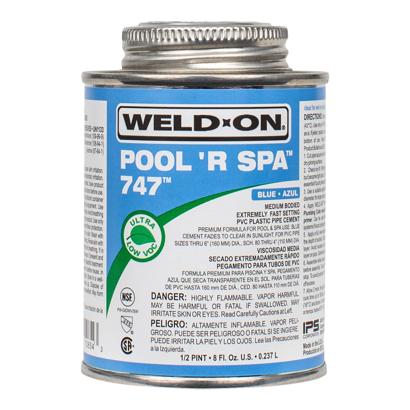 Weld-On PVC Glue Pool R Spa 747 Premium Fast Acting Industrial Strength Cement