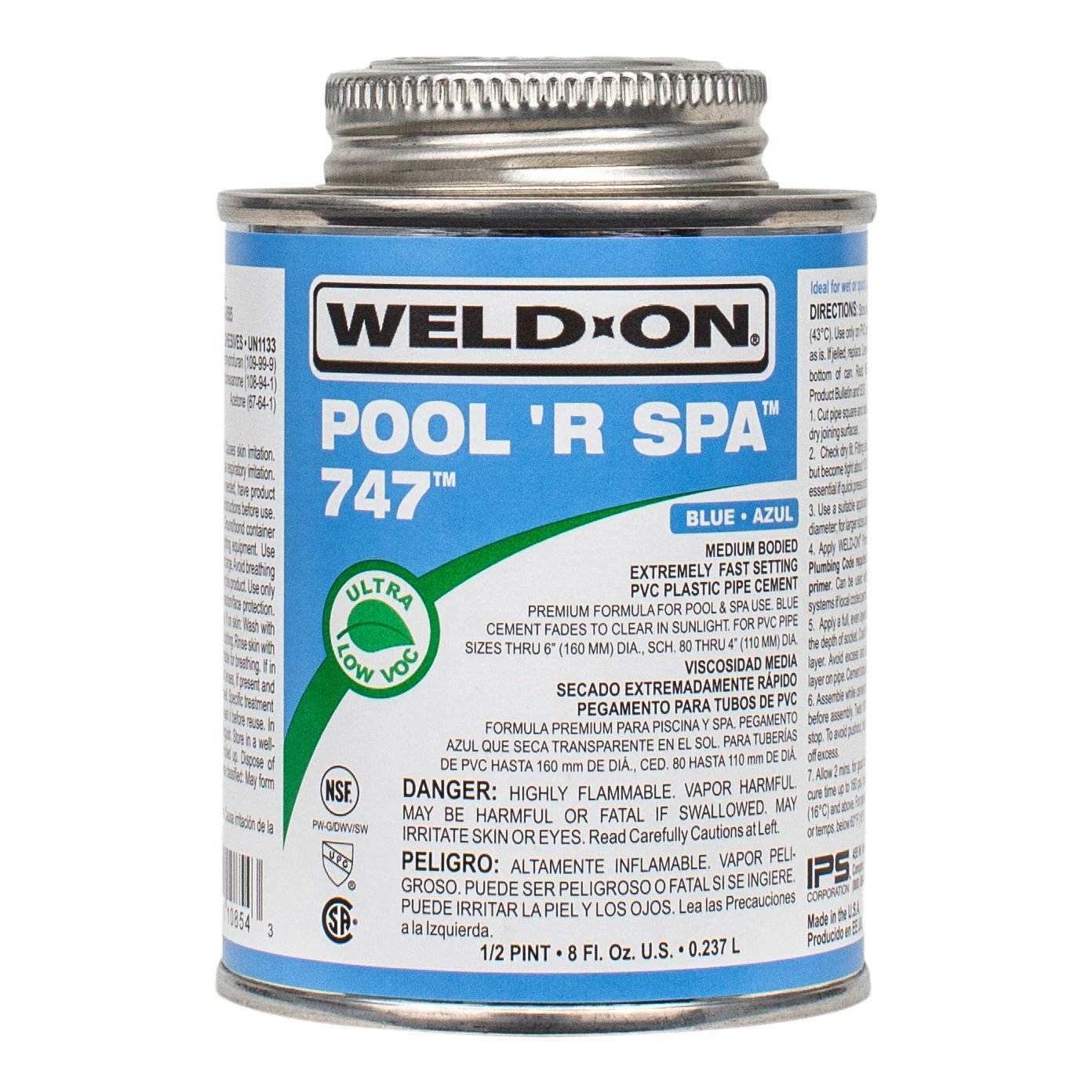 Weld-On PVC Glue for Pool and Spa 747 Industrial Strength by Weld-On