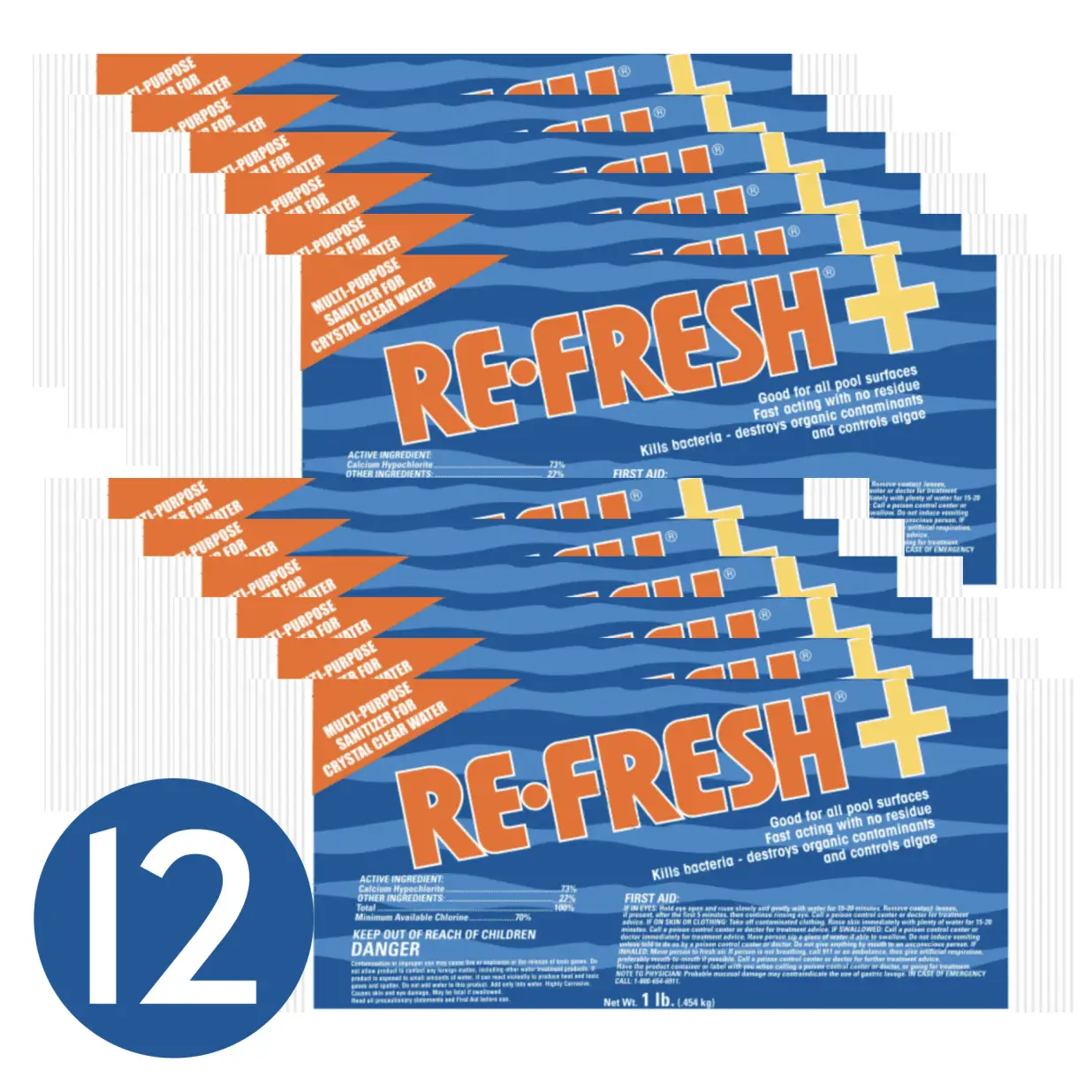 Refresh-Plus 73% Shock 12 lbs by Duckies Pool Supply
