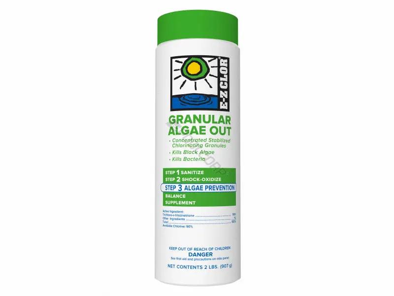 E-Z Clor 12000532 white granular algae out - 2lb container by Duckies Pool Supply