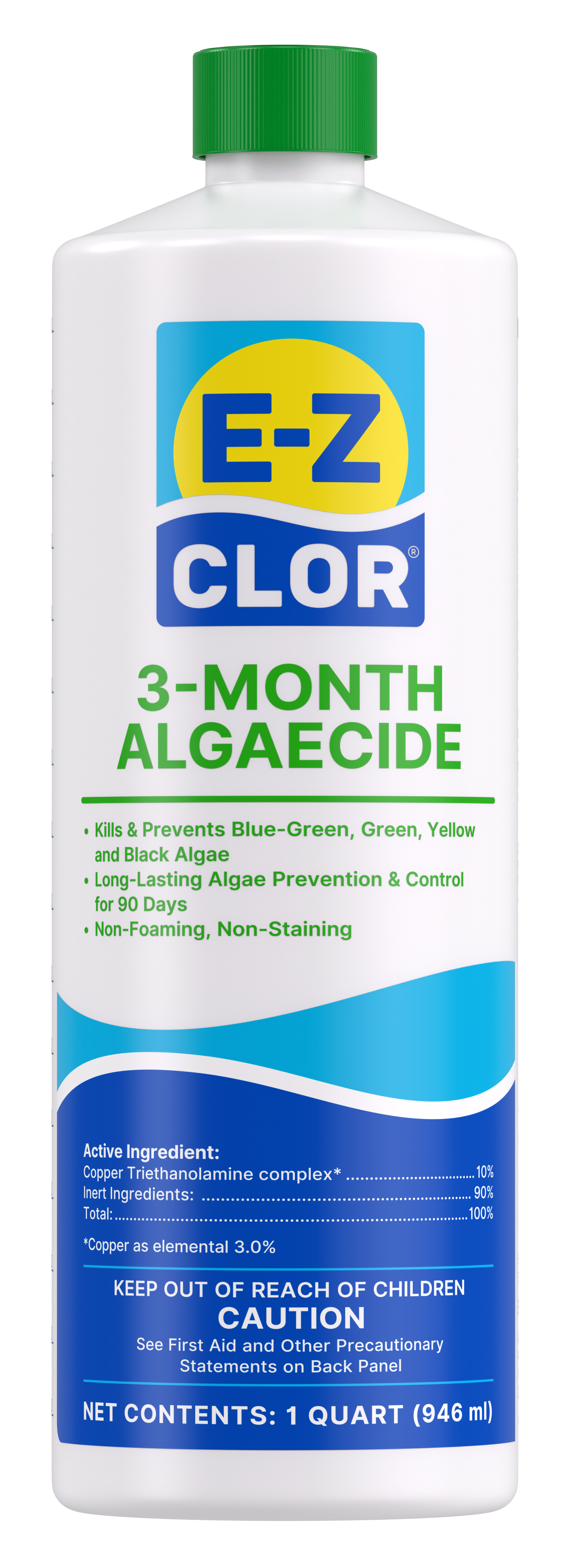 E-Z Clor 3 Month Algaecide 1 Qt by Duckies Pool Supply