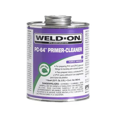 Weld On 64 Primer Cleaner Quart Purple