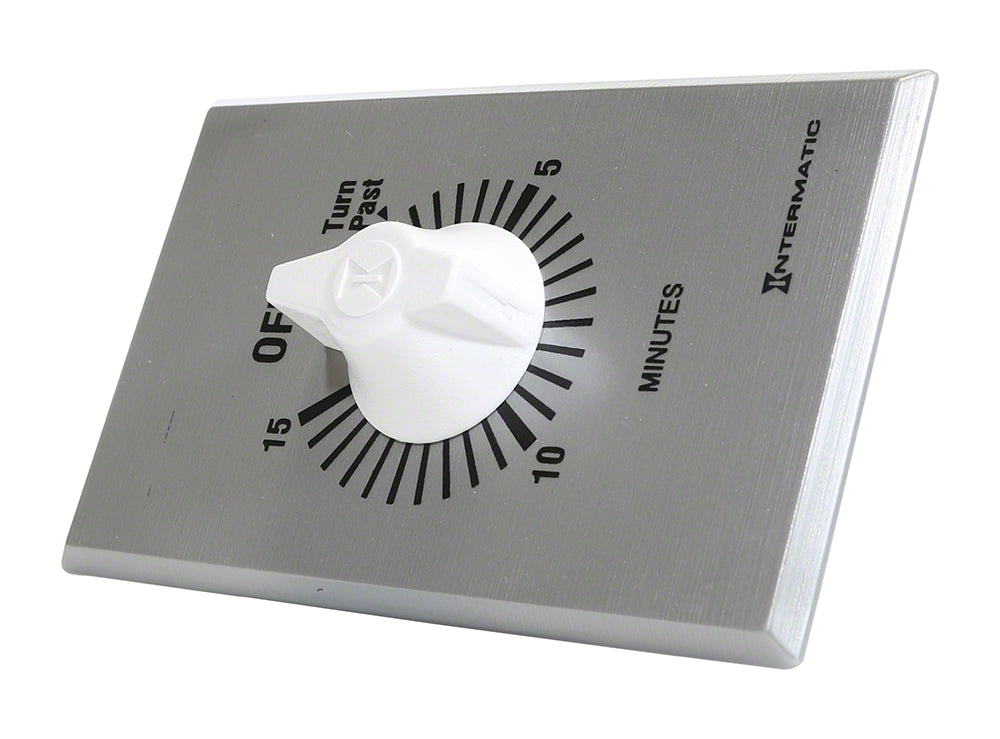 Commercial 15 Minute Spring Wound Countdown Timer Silver