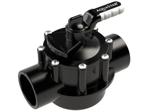 AquaStar FlowStar 2-Way Valve with Rubber Handle | 1.5" x 2" | AV2W15C by Duckies Pool Supply