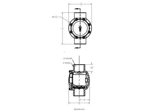 AquaStar FlowStar CPVC Check Valve | 1.5" x 2" | AVC15C by Duckies Pool Supply