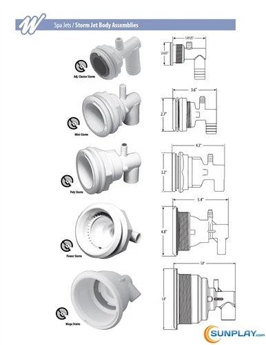 Waterway Poly Jet Body Assembly 210-5750 by Waterway