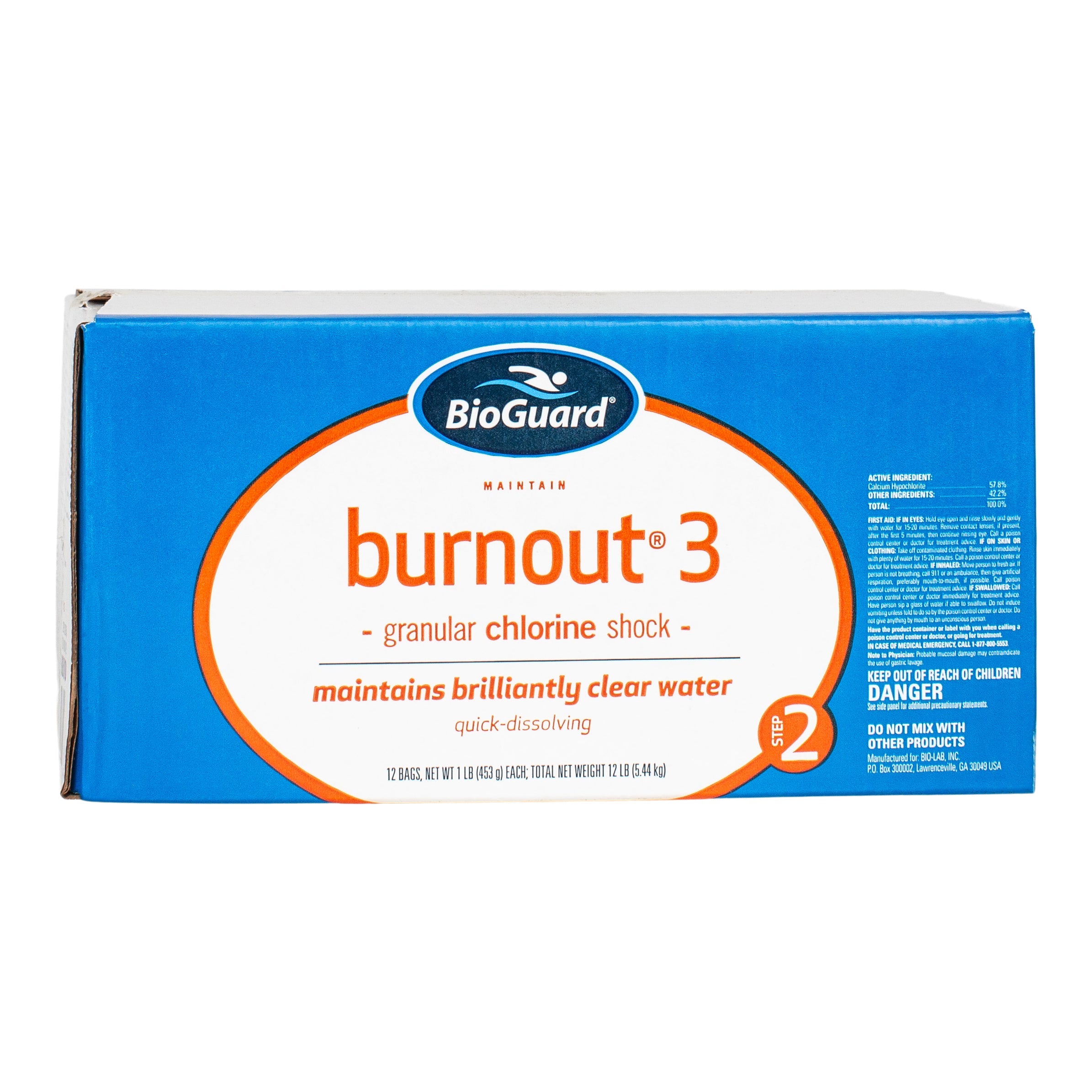 BioGuard Burnout 3 Chlorine Shock Granular Formula for Clear and Healthy Pool Water