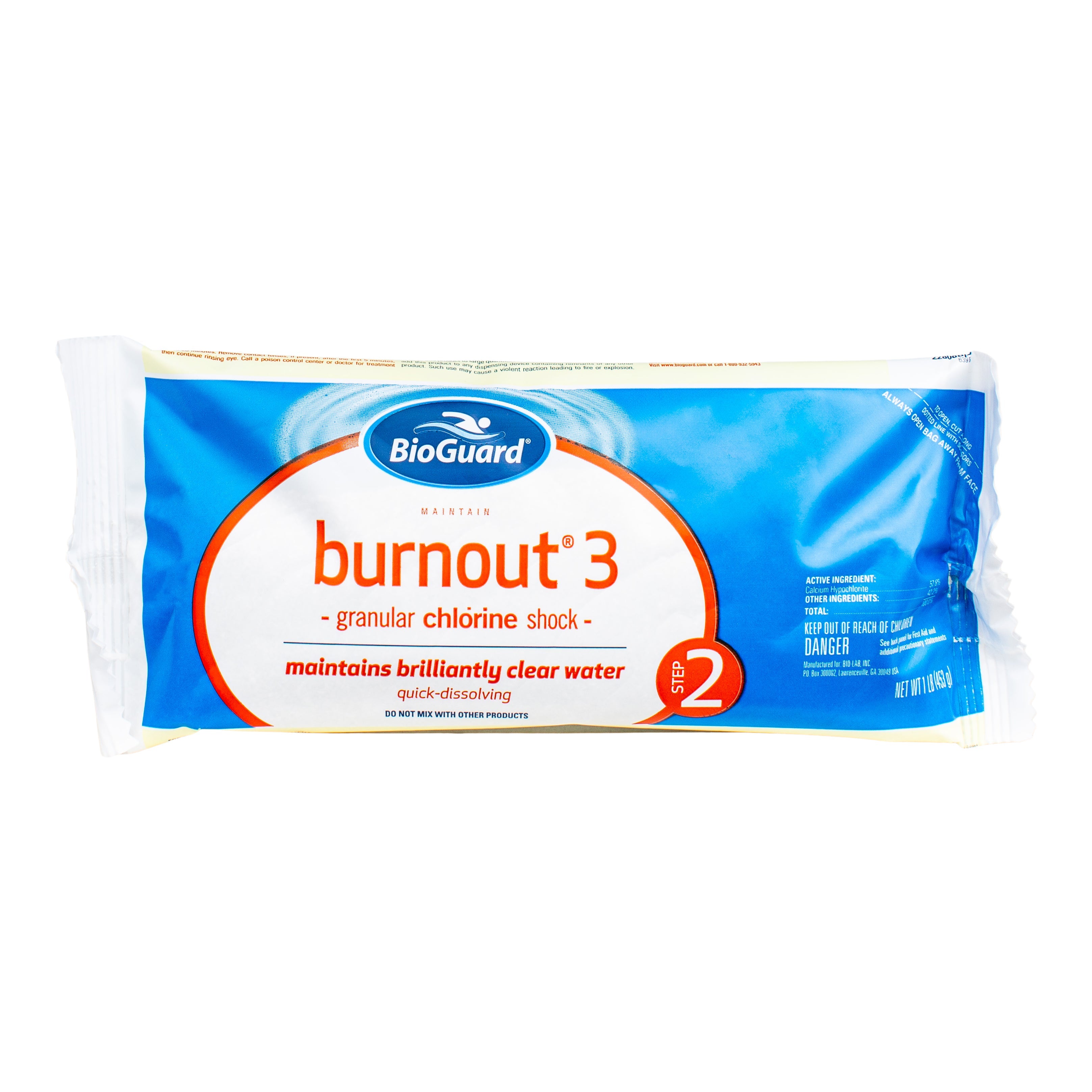 BioGuard Burnout 3 Chlorine Shock Granular Formula for Clear and Healthy Pool Water