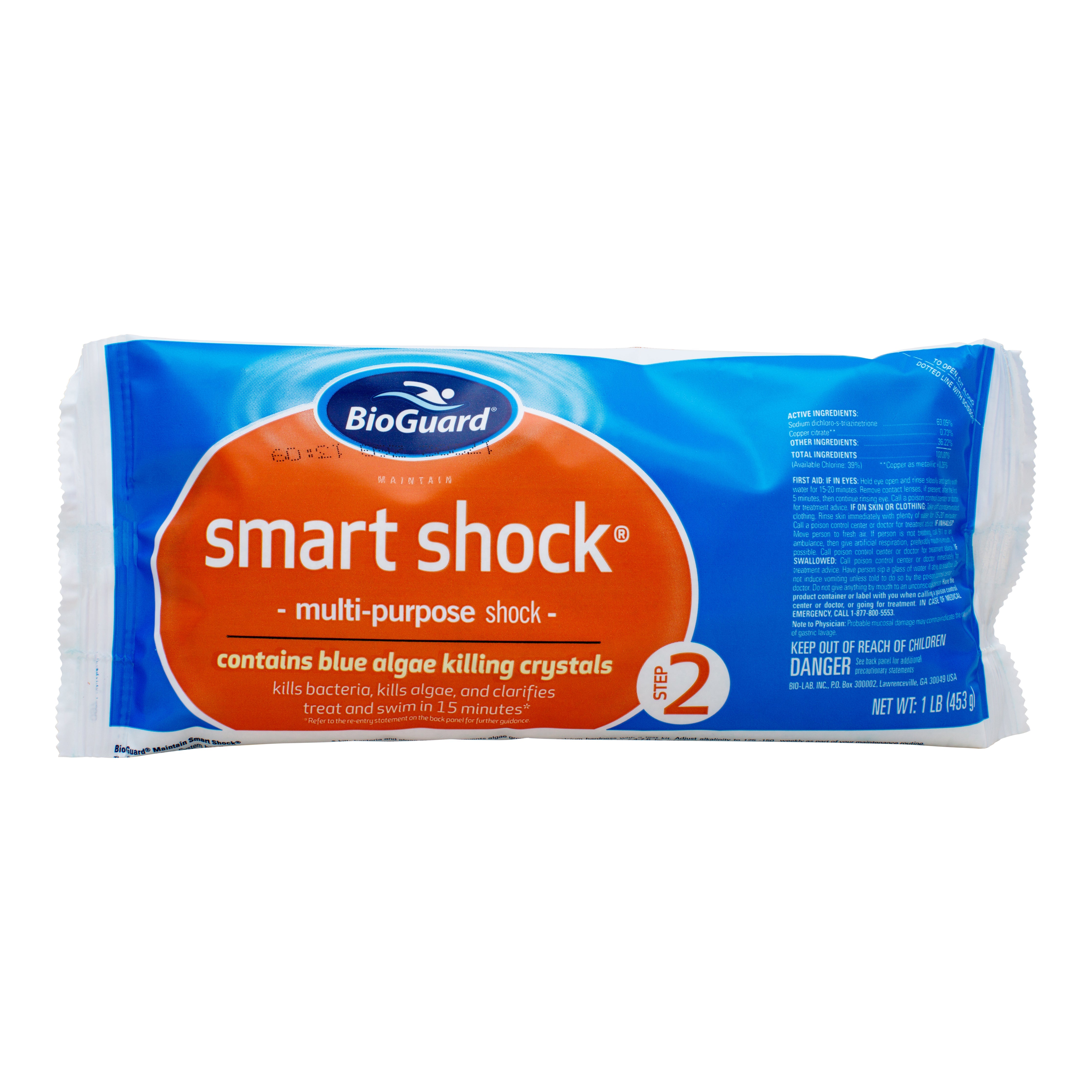 BioGuard Smart Shock Multi-Functional Pool Water Treatment with Algae-Fighting Crystals