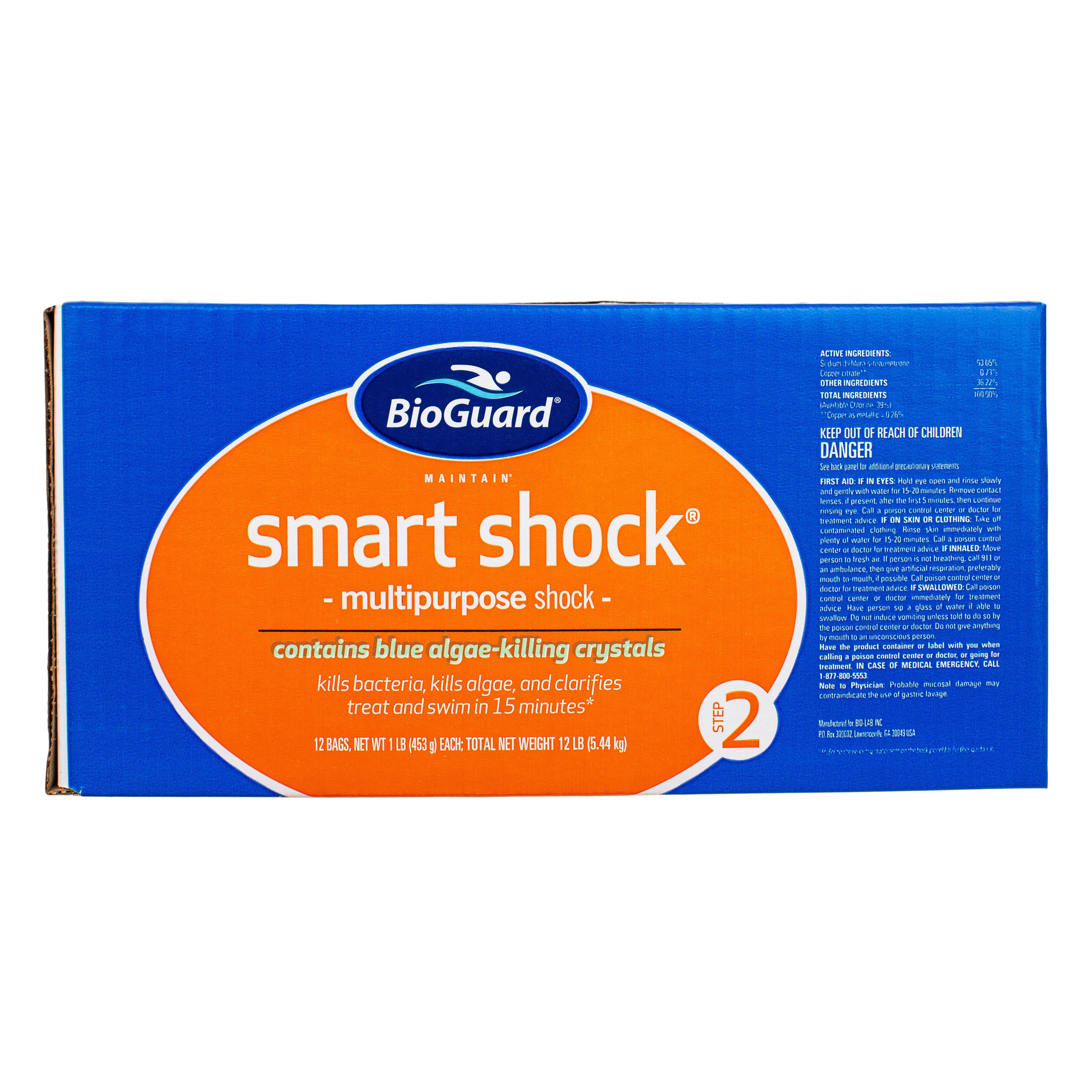 BioGuard Smart Shock Multi-Functional Pool Water Treatment with Algae-Fighting Crystals