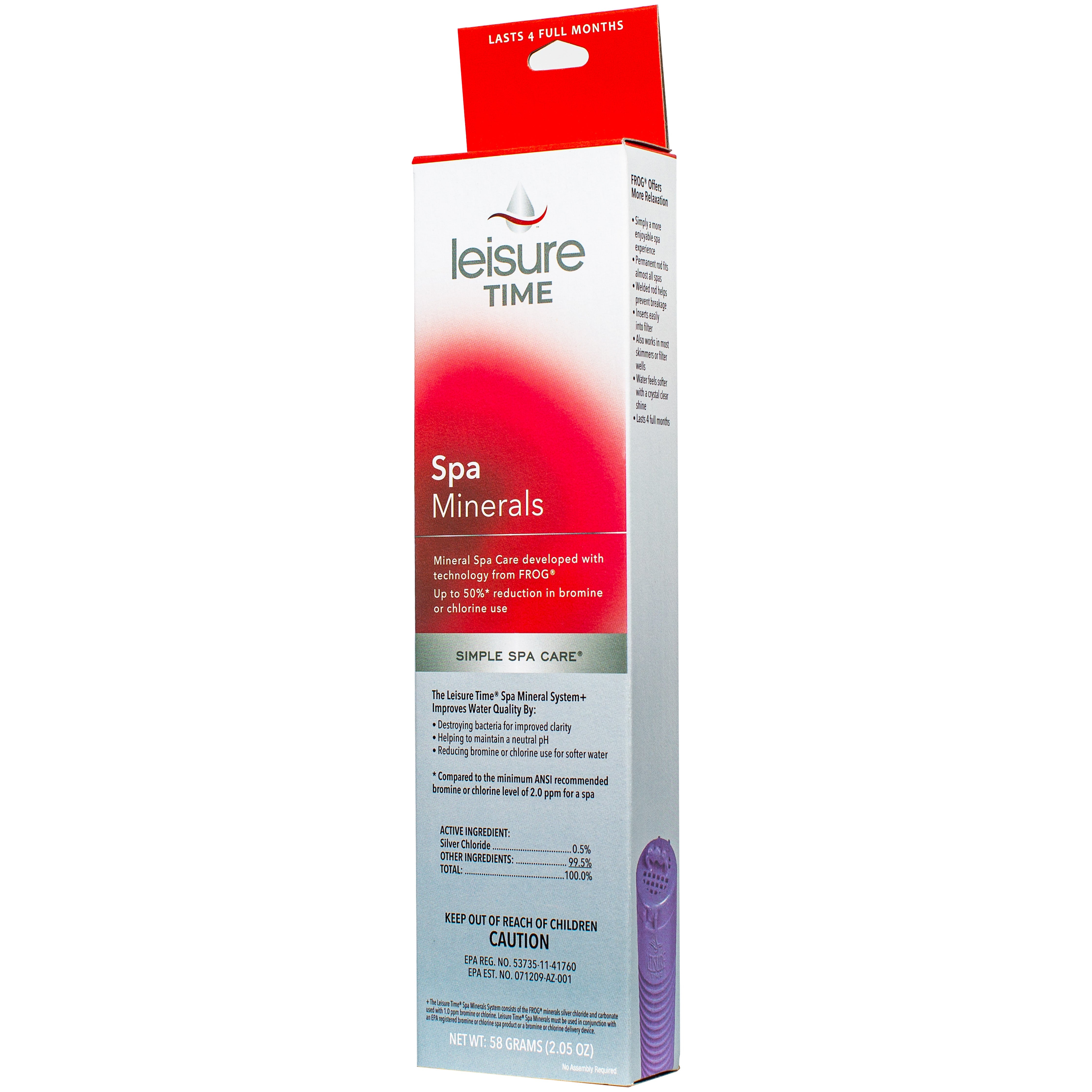 Leisure Time Spa Minerals Cartridge for Reduced Chlorine Use and Bacteria Control