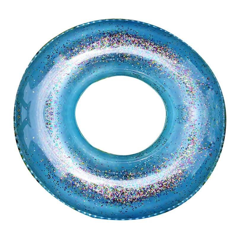 Pool Floats Toys Swim Tubes Rings Inner Glitter Sequin Pool Tube Water Swimming Party Ring Float Tube for Adults Outdoor Summer Beach Swimming(Clear) by Wettarn