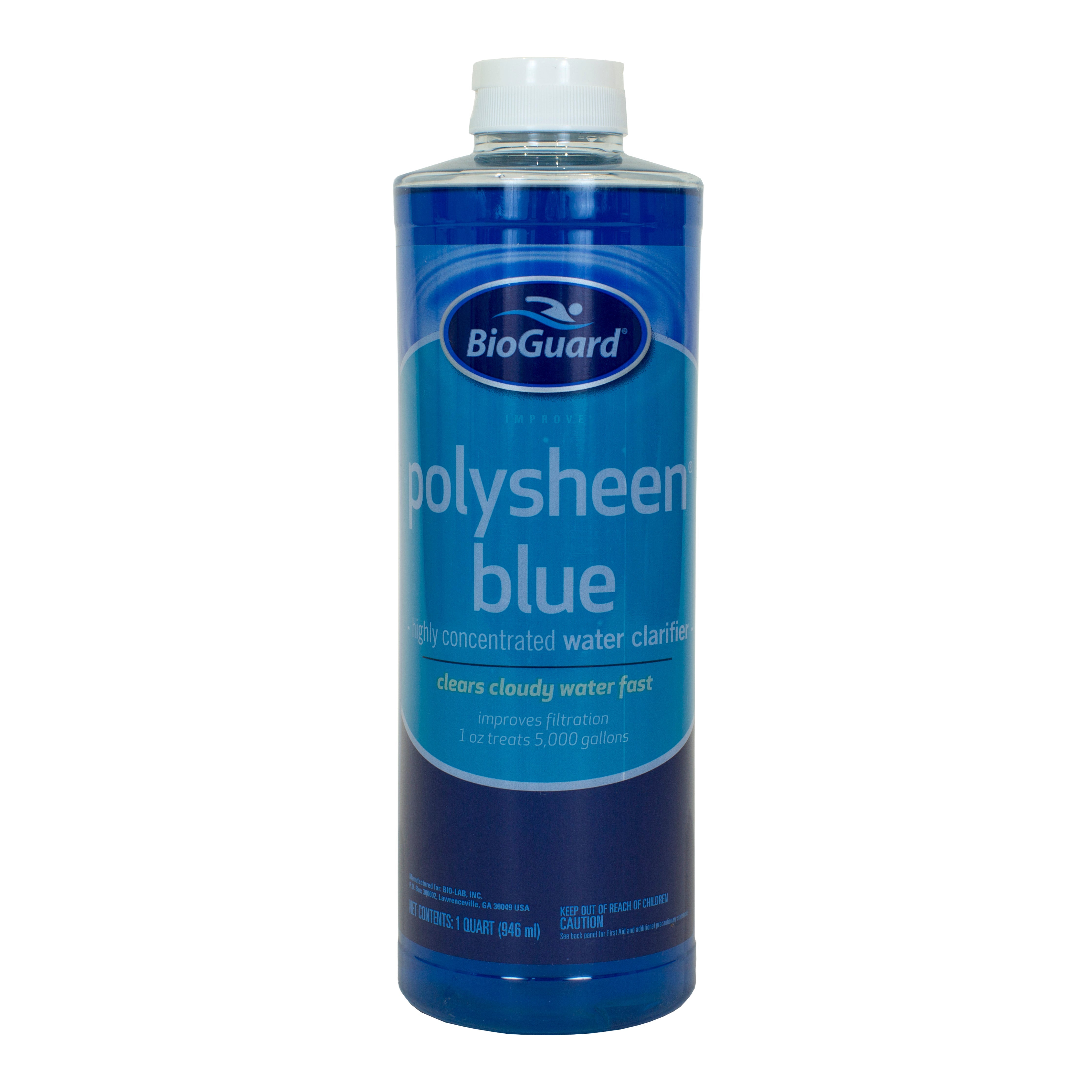 BioGuard Polysheen Blue Concentrated Water Clarifier for Clear Pool Water