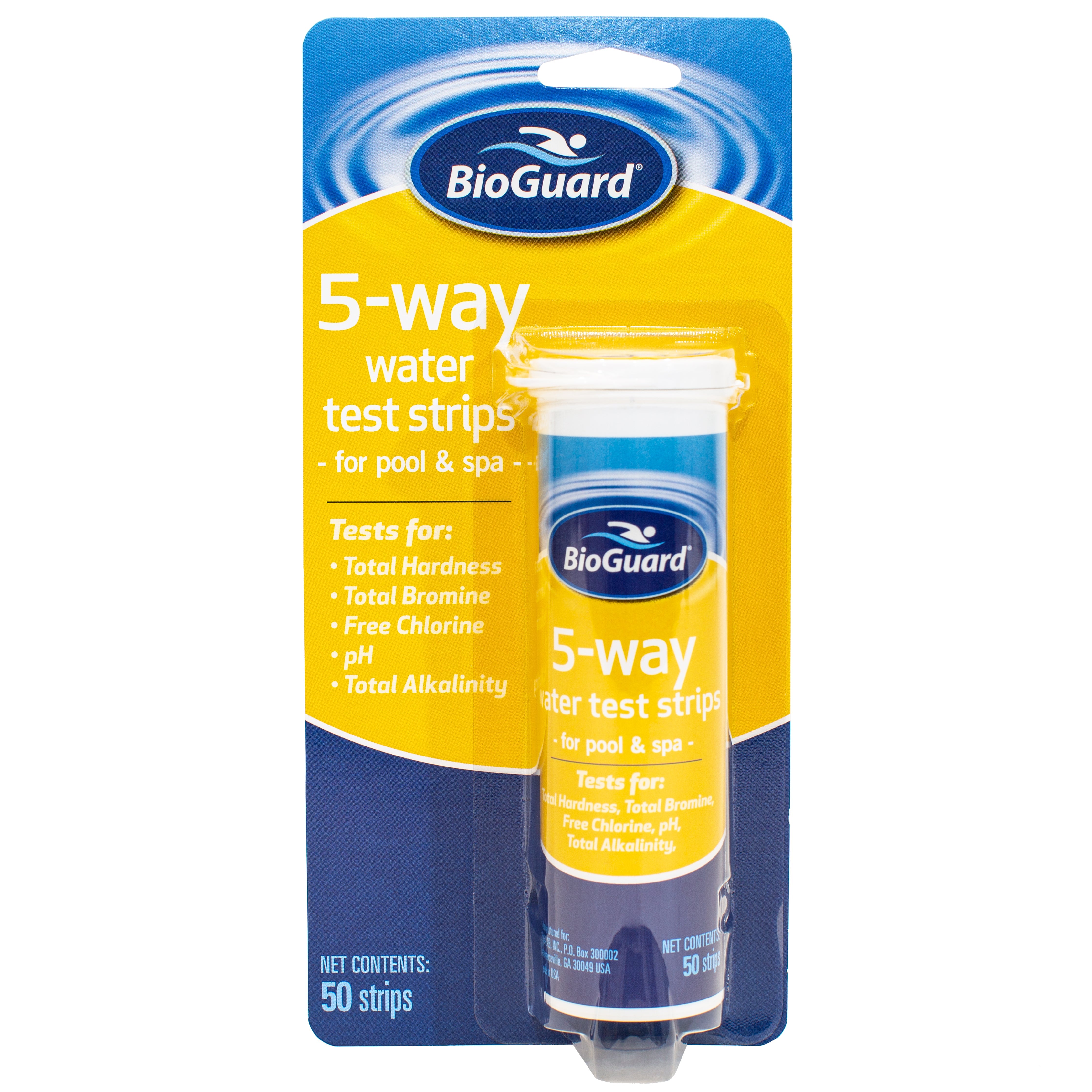 BioGuard 5 Way Water Test Strips for Accurate Pool and Spa Testing
