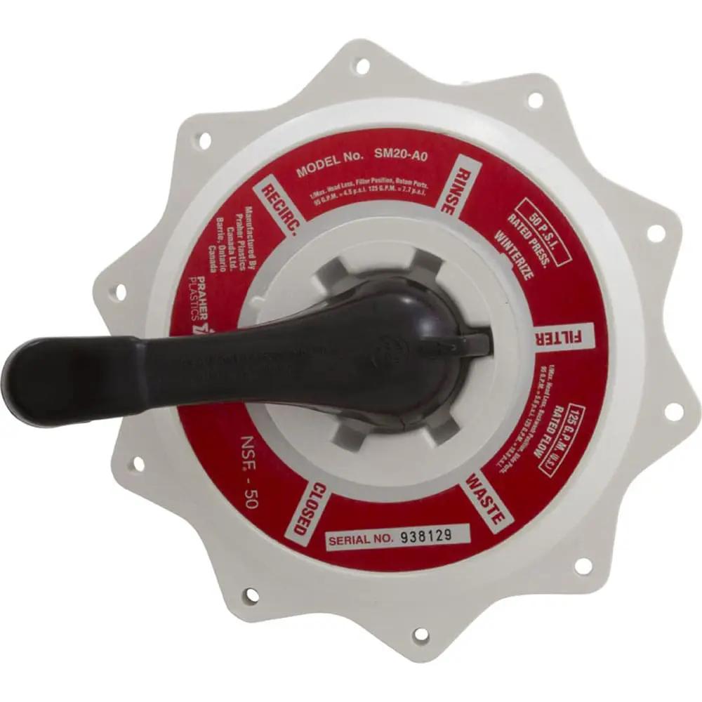 Praher Multiport Valve Top Key Cover Assembly 2" - E-50-S2 by Duckies Pool Supply