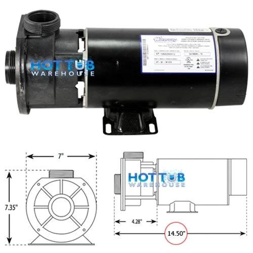 Waterway Center Discharge 1 H.P. 48 Frame 1 Speed 115V Pump 3410410-15 by Waterway