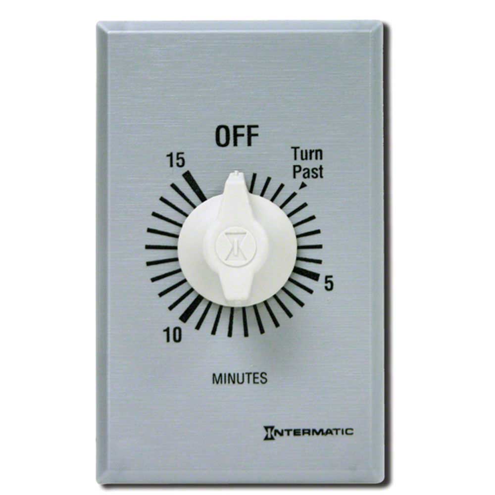 Commercial 15 Minute Spring Wound Countdown Timer Silver