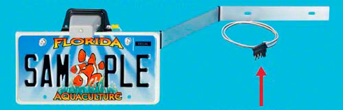 HammerHead License Plate Mover With Light For Trucks