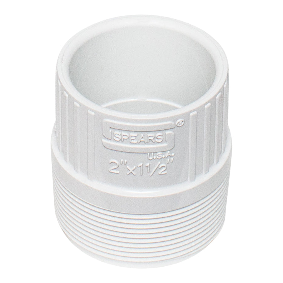 WestLake Pipe & Fittings 436-251 2X1-1/2 PVC Red Male Adapter MPTXSOC Schedule 40 Pool Plumbing Replacement Part