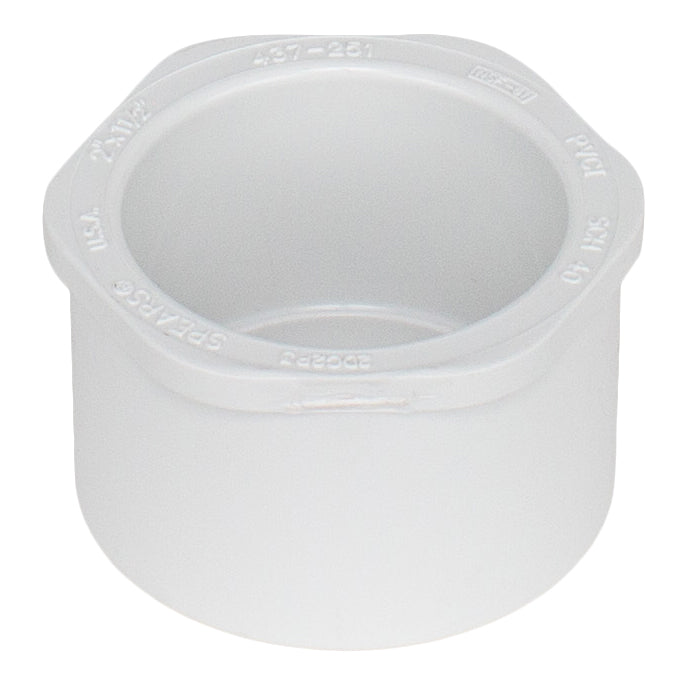 WestLake Pipe & Fittings 437-251 PVC Red Bush Spigot X Socket Schedule 40 Pool Plumbing Replacement Part