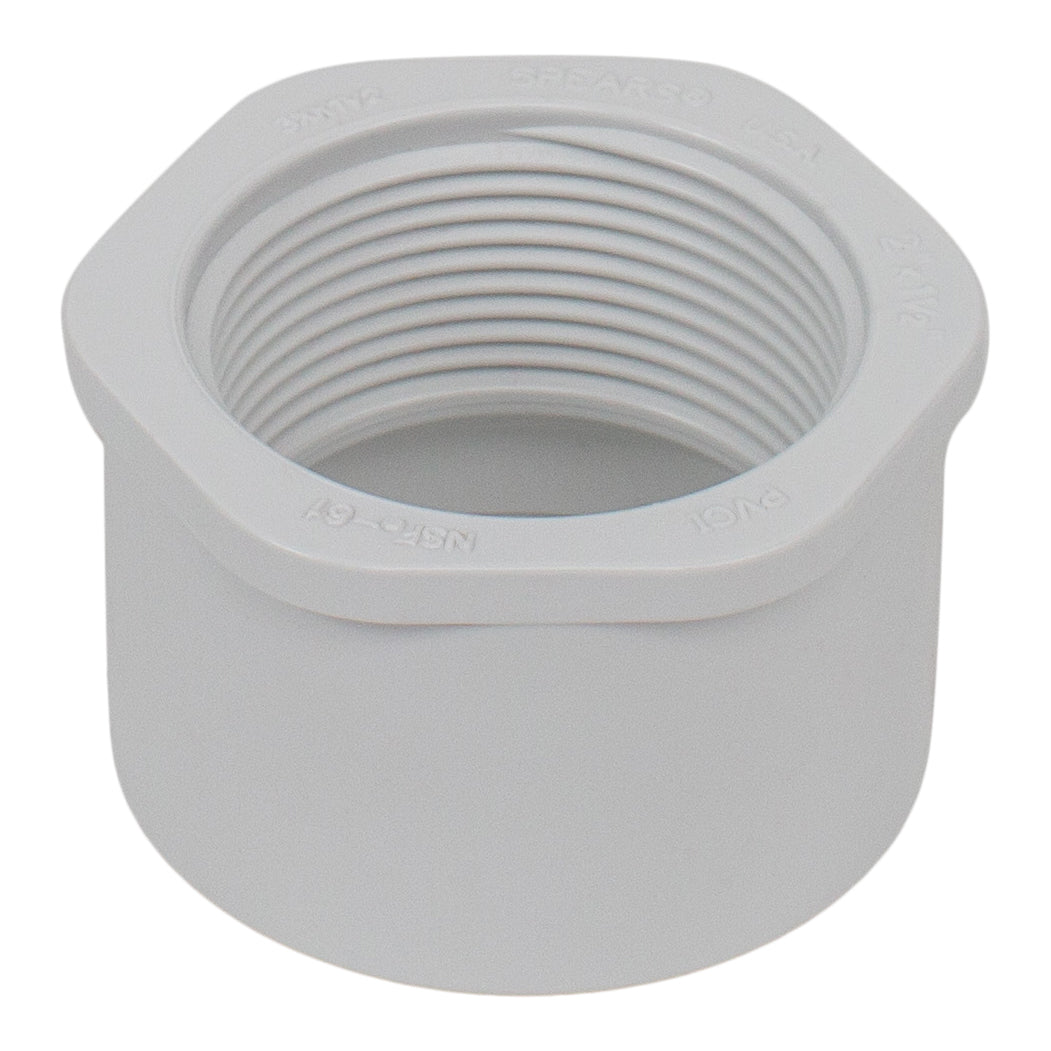 WestLake Pipe & Fittings 438-251 2X1-1/2 PVC Red Bush Spigot X FPT Schedule 40 Pool Plumbing Replacement Part