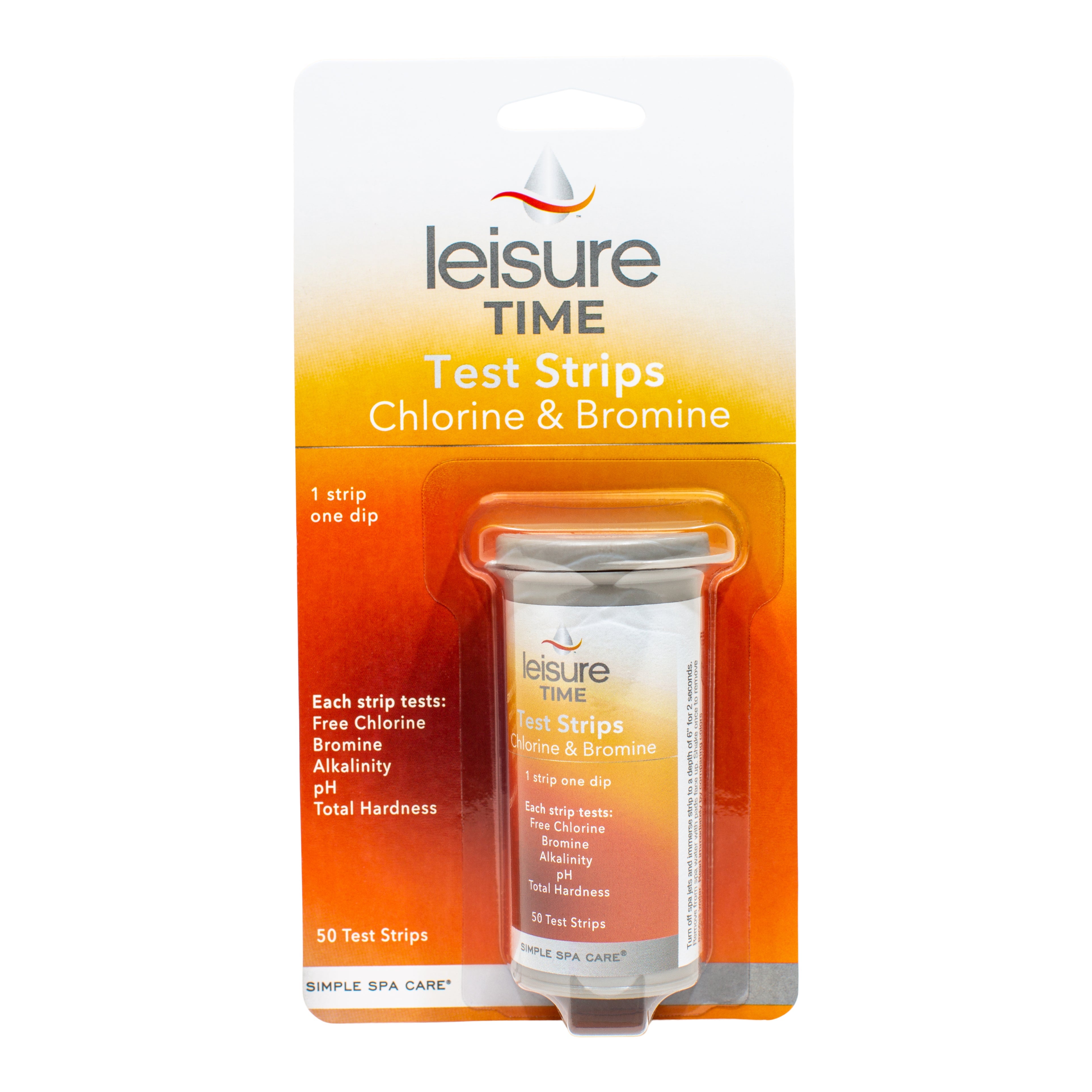 Leisure Time Chlorine and Bromine Test Strips for Spa Water Quality