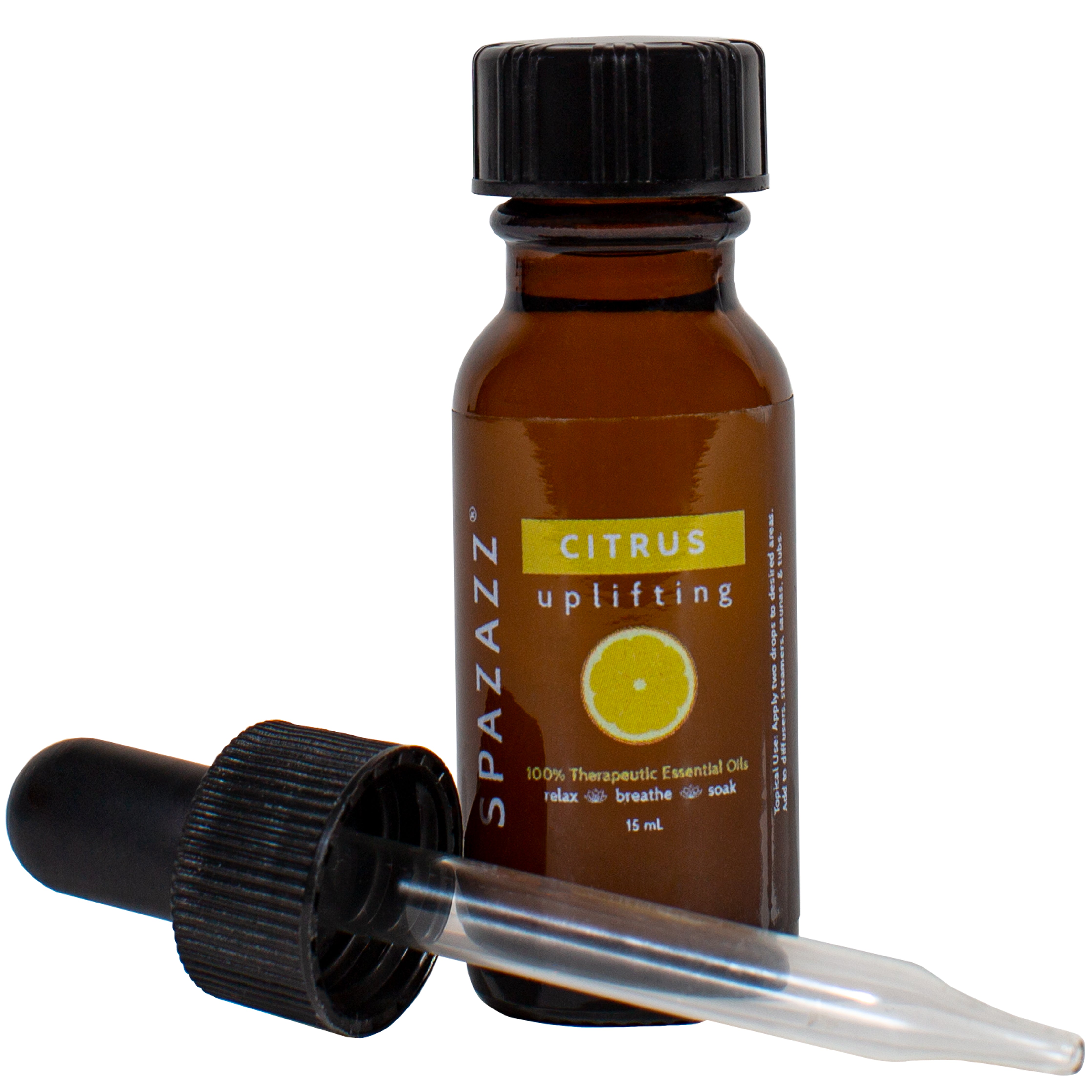 Spazazz Citrus Uplifting Therapeutic Essential Oils for Aromatherapy and Skincare