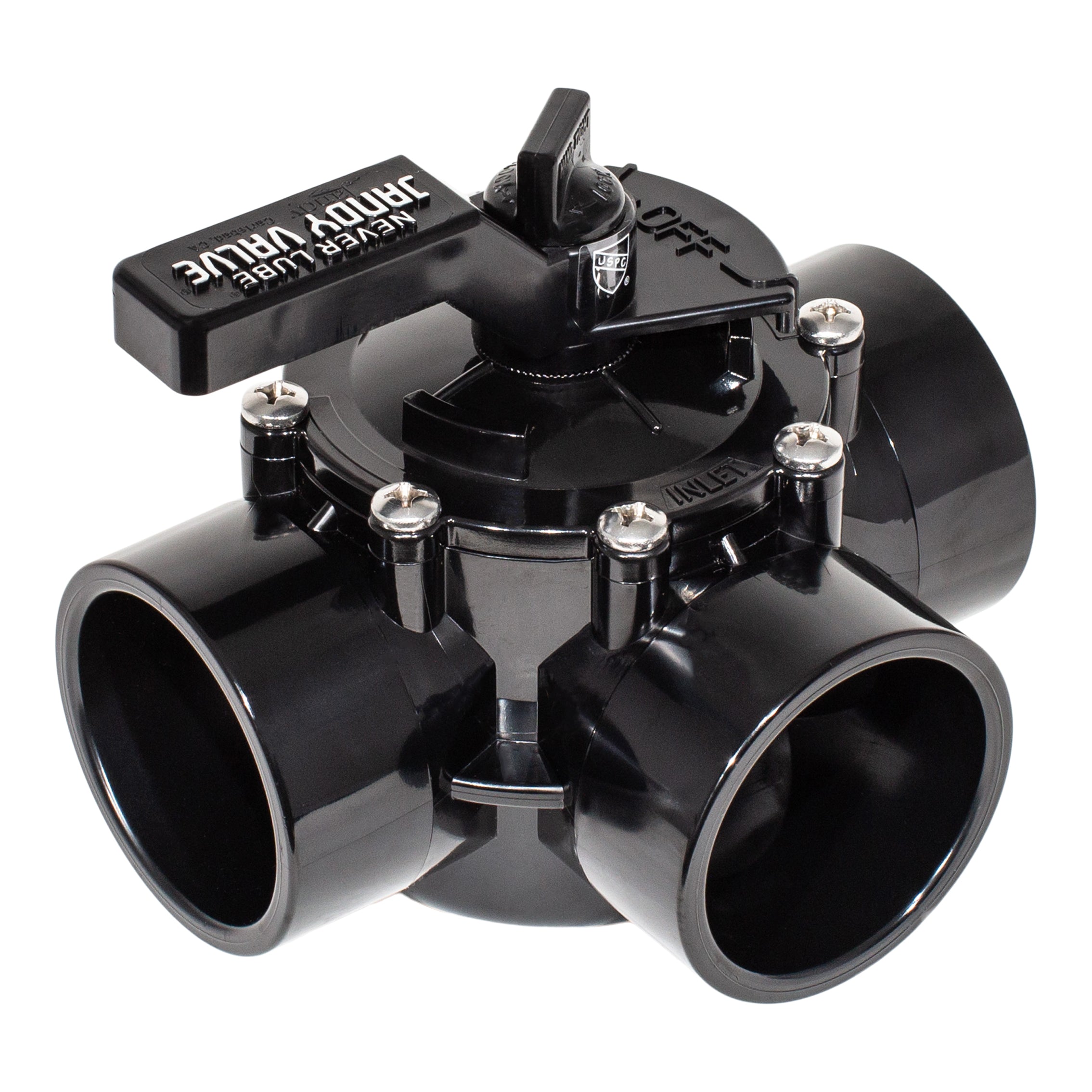 Jandy 4717 Never Lube Valve 3 Port 2 Inch to 2.5 Inch Durable Pool Plumbing Solution
