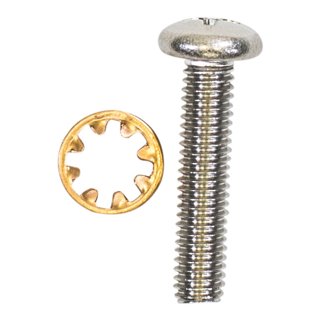 Polaris 48-045 Stainless Steel Pan Head Screw 10-32 x 7/8 Inch with Star Washer