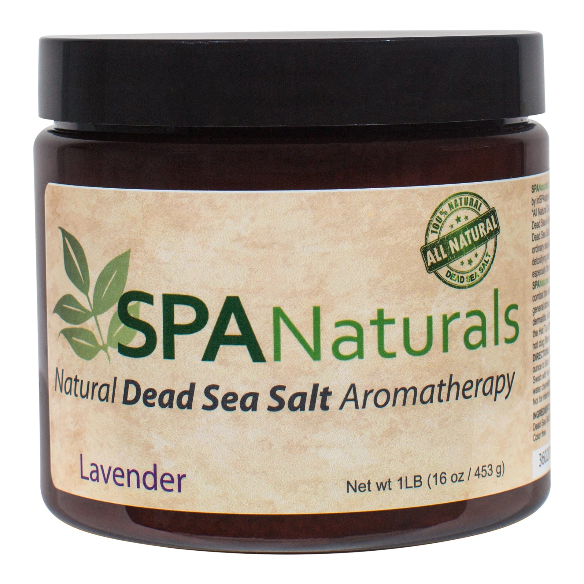 InSPAration Spa Naturals Lavender Aromatherapy Dead Sea Salt Crystals