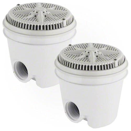 Pentair StarGuard Main Drain Complete 500110 - White - Two Pack by Pentair