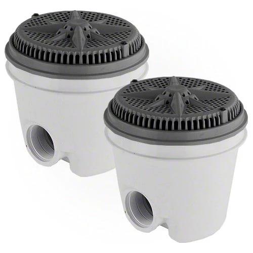 Pentair StarGuard Main Drain Complete 500113 - Dark Gray - Two Pack by Pentair