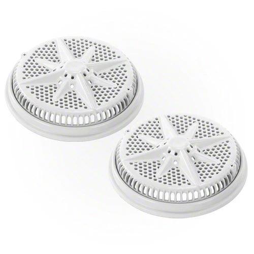 Pentair StarGuard Main Drain Cover with Short Ring 500144 - White - Two Pack by Pentair