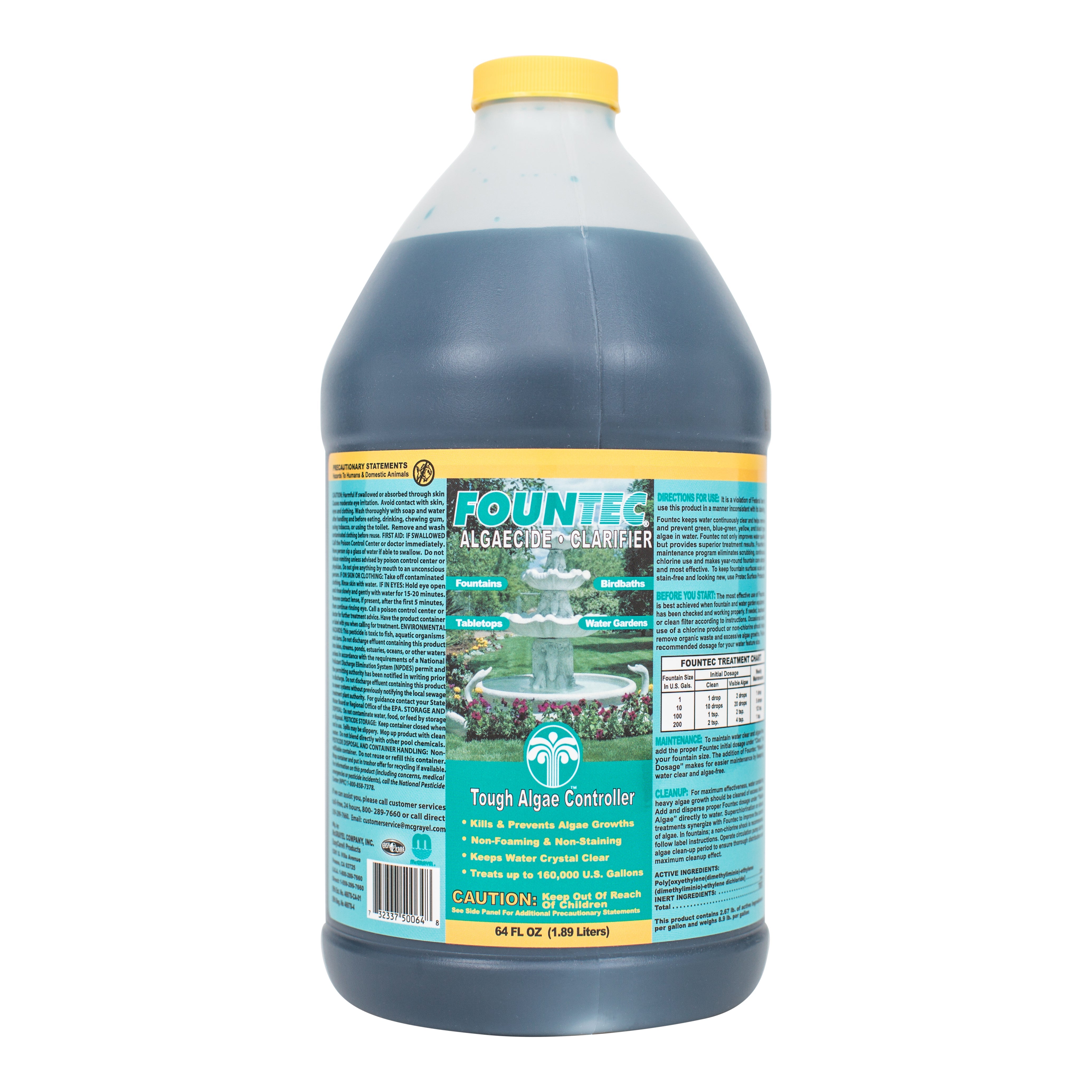 EasyCare Fountec Algaecide for Clear Fountains Water Gardens and Birdbaths