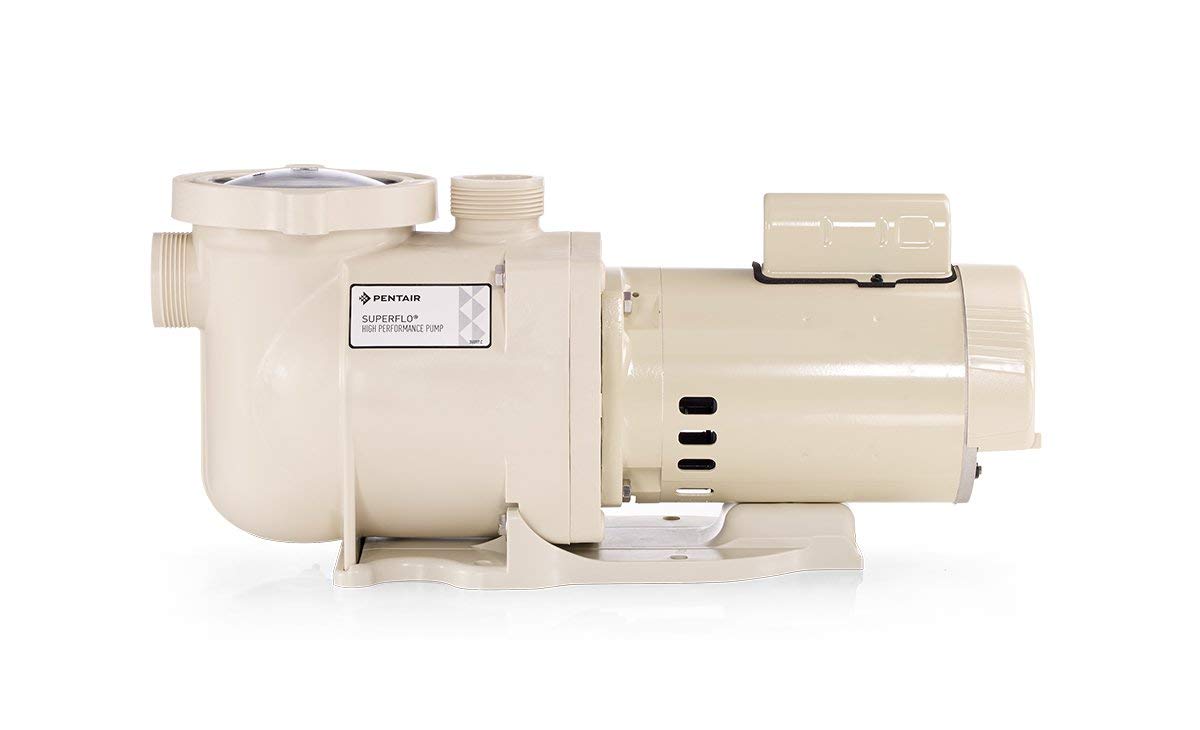 Pentair 340038 Stainless Steel SuperFlo Single-Speed Almod Pool Pump, 1-Horsepower 115/230-Volt Single-Phase