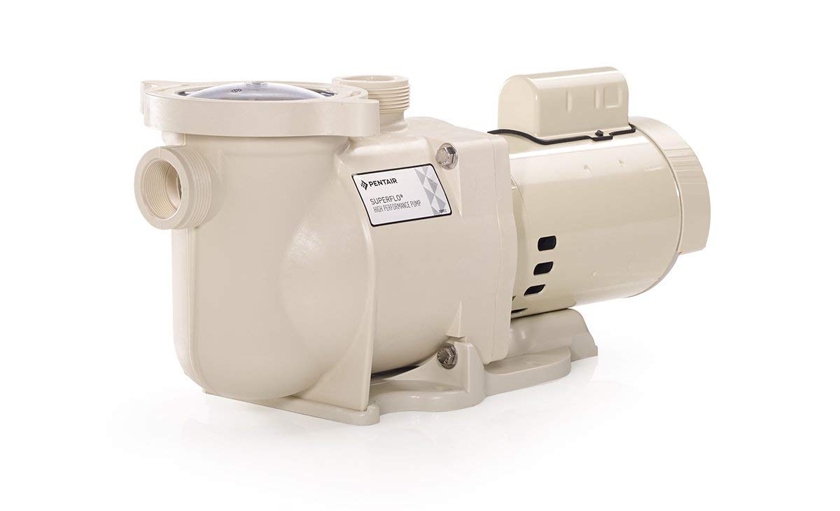 Pentair 340038 Stainless Steel SuperFlo Single-Speed Almod Pool Pump, 1-Horsepower 115/230-Volt Single-Phase