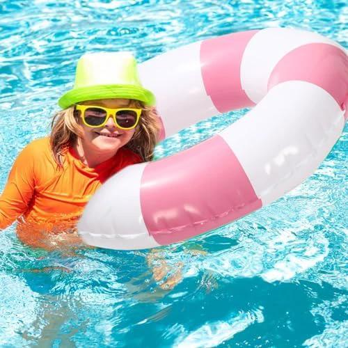 JarThenaAMCS 12Pcs Inflatable Swimming Float Toy Swim Ring Fun Pool Lounger Tube, 22.8 Inch by JarThenaAMCS