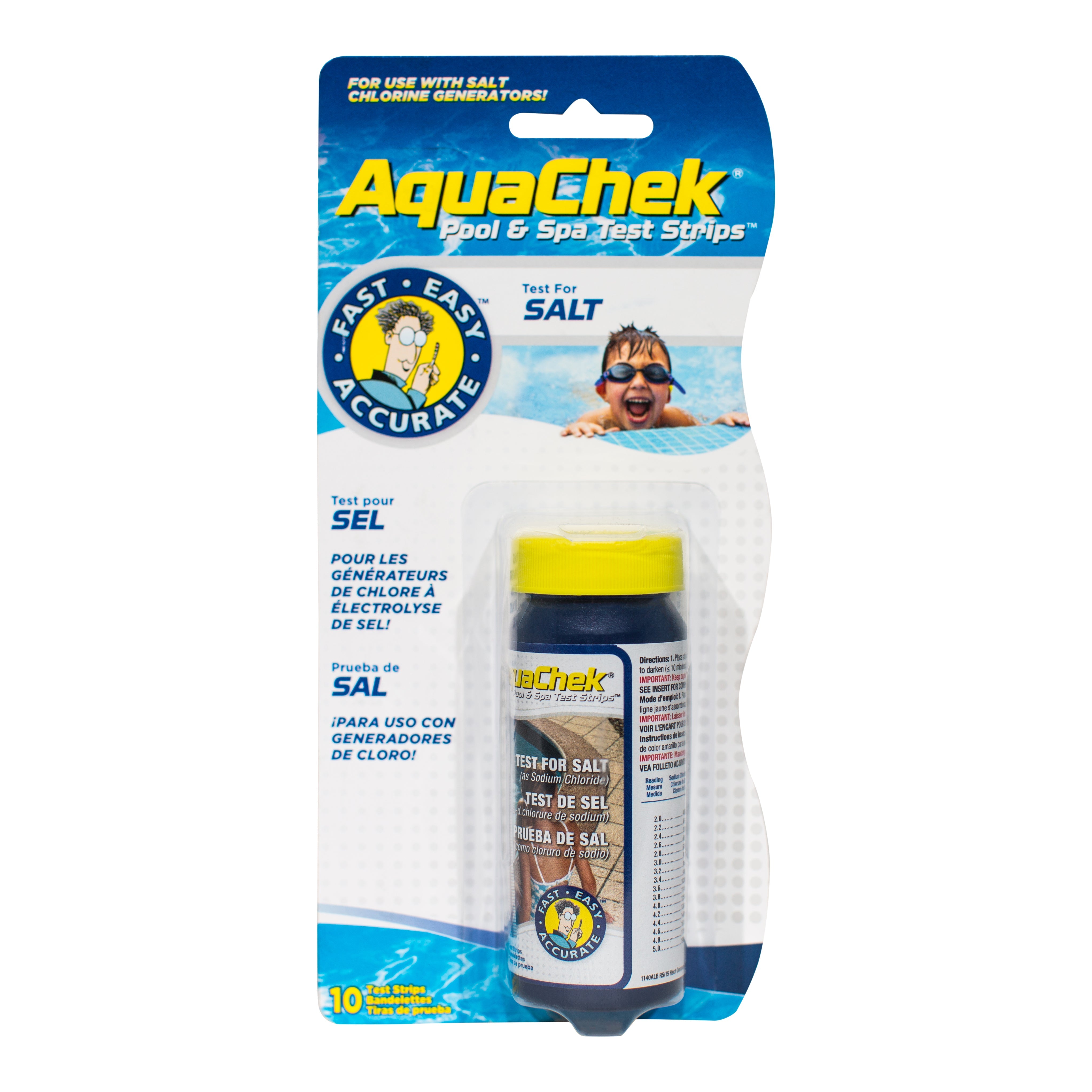AquaChek Salt Test Strip for Accurate Pool Chlorine Management