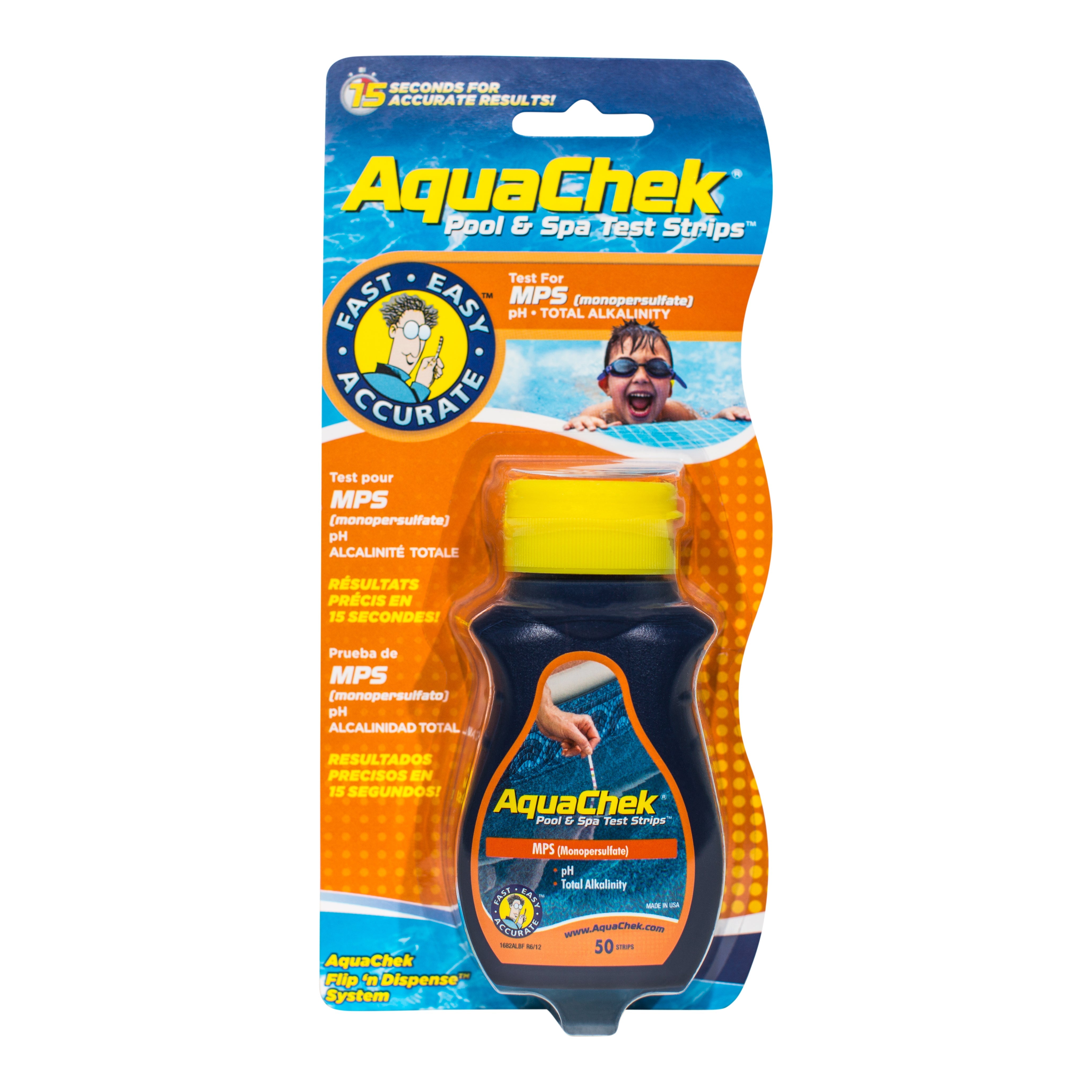 AquaChek Monopersulfate Test Strips for Easy Pool and Spa Water Testing