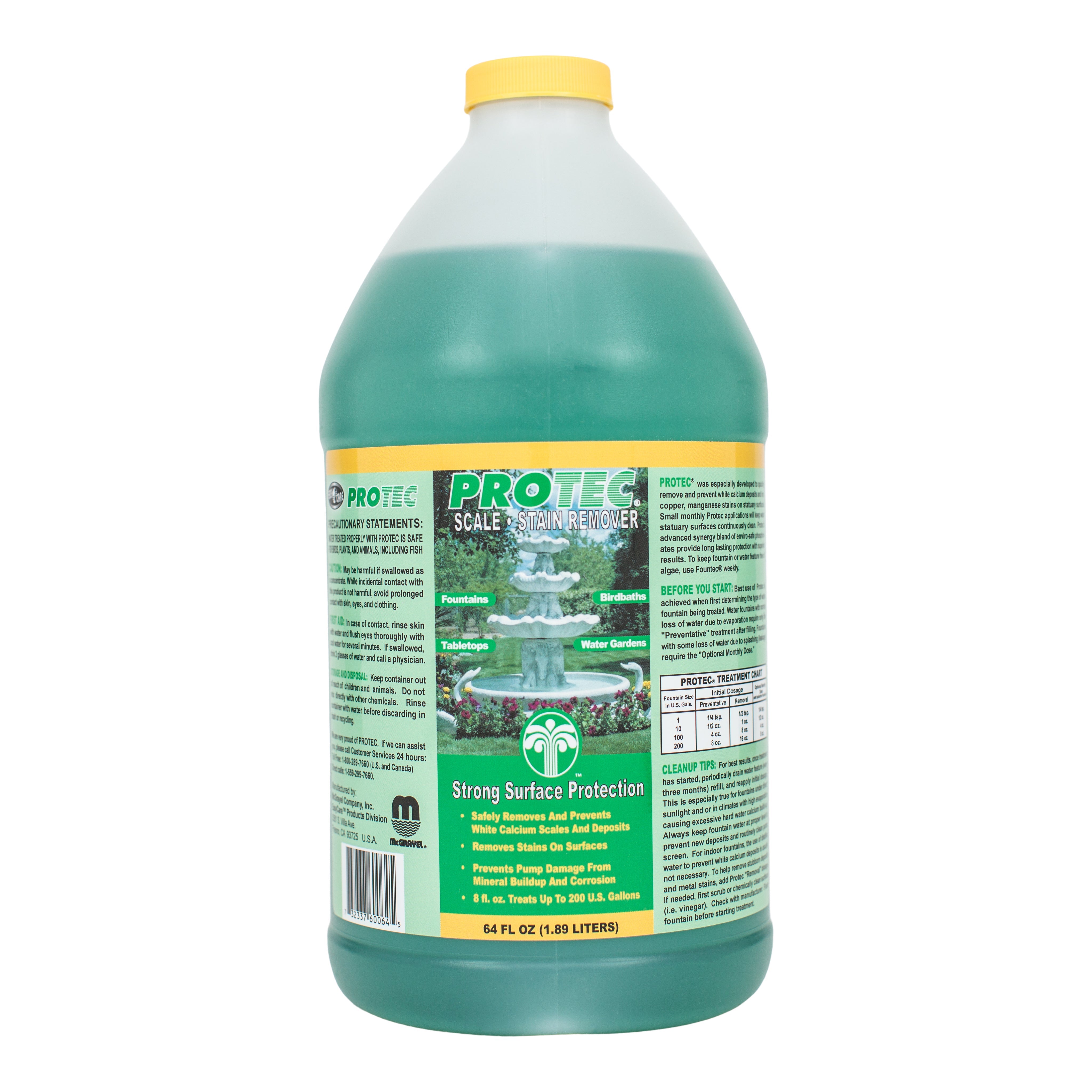 EasyCare Protec Stain and Scale Remover for Fountains Birdbaths and Water Gardens