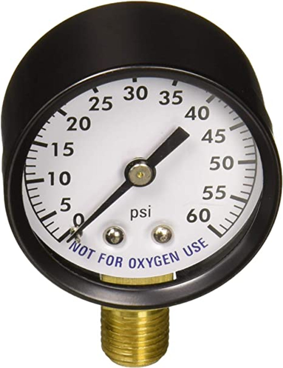 Super-Pro 2" 0-60Psi .25" Bottom Mount Plastic Pressure Gauge, 81060BUCF (SPG-06-2001)