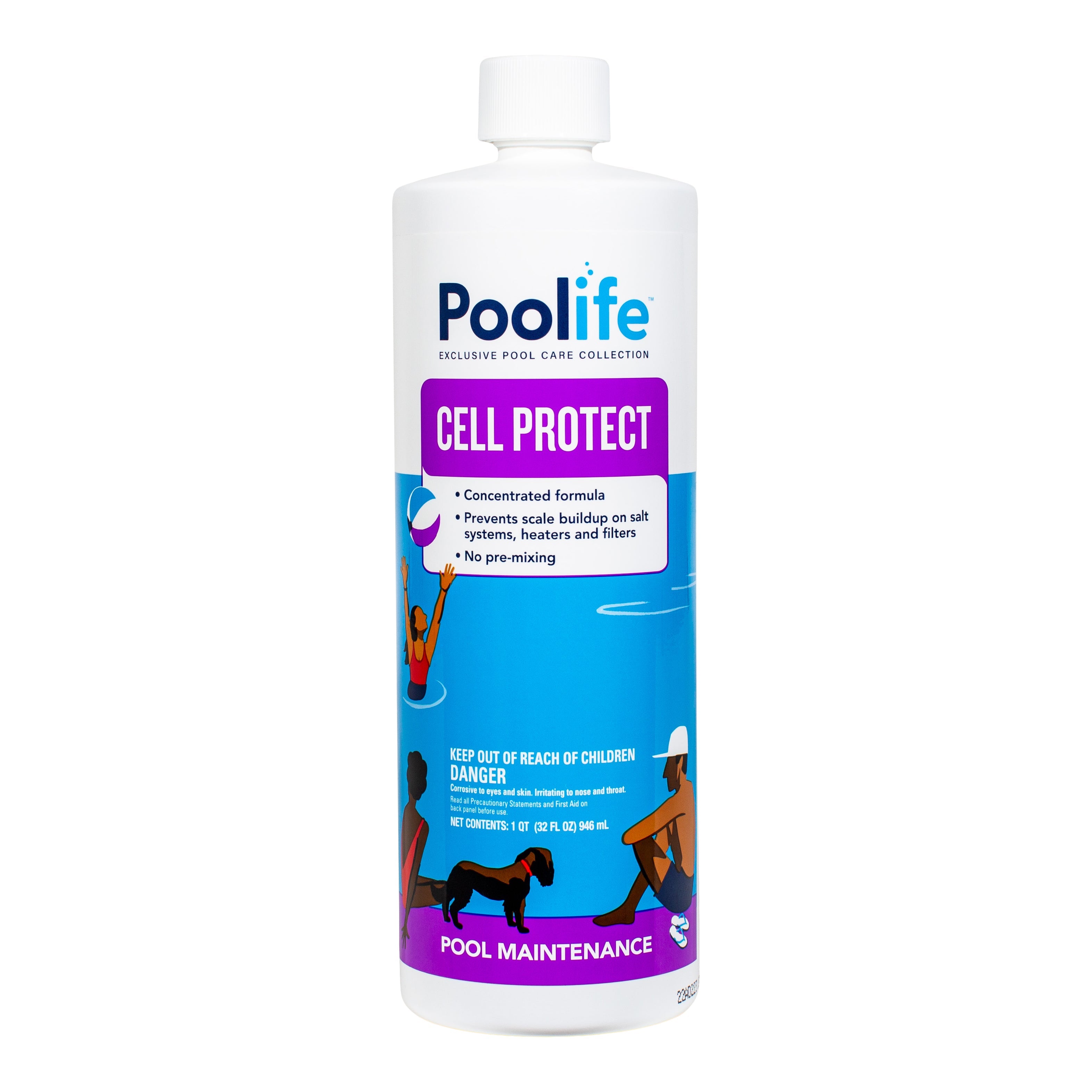 Poolife Cell Protect Concentrated Formula for Saltwater Pools Prevents Scale Buildup and Corrosion
