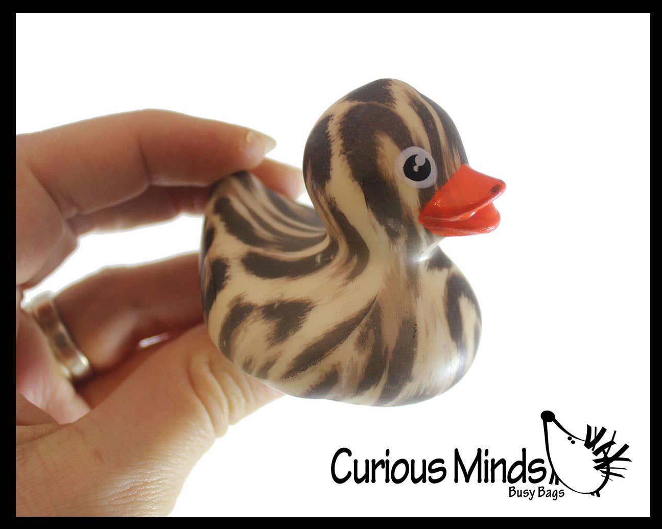Random Color Animal Print Rubber Duck 2 Inch Zebra Cheetah Prize Toy