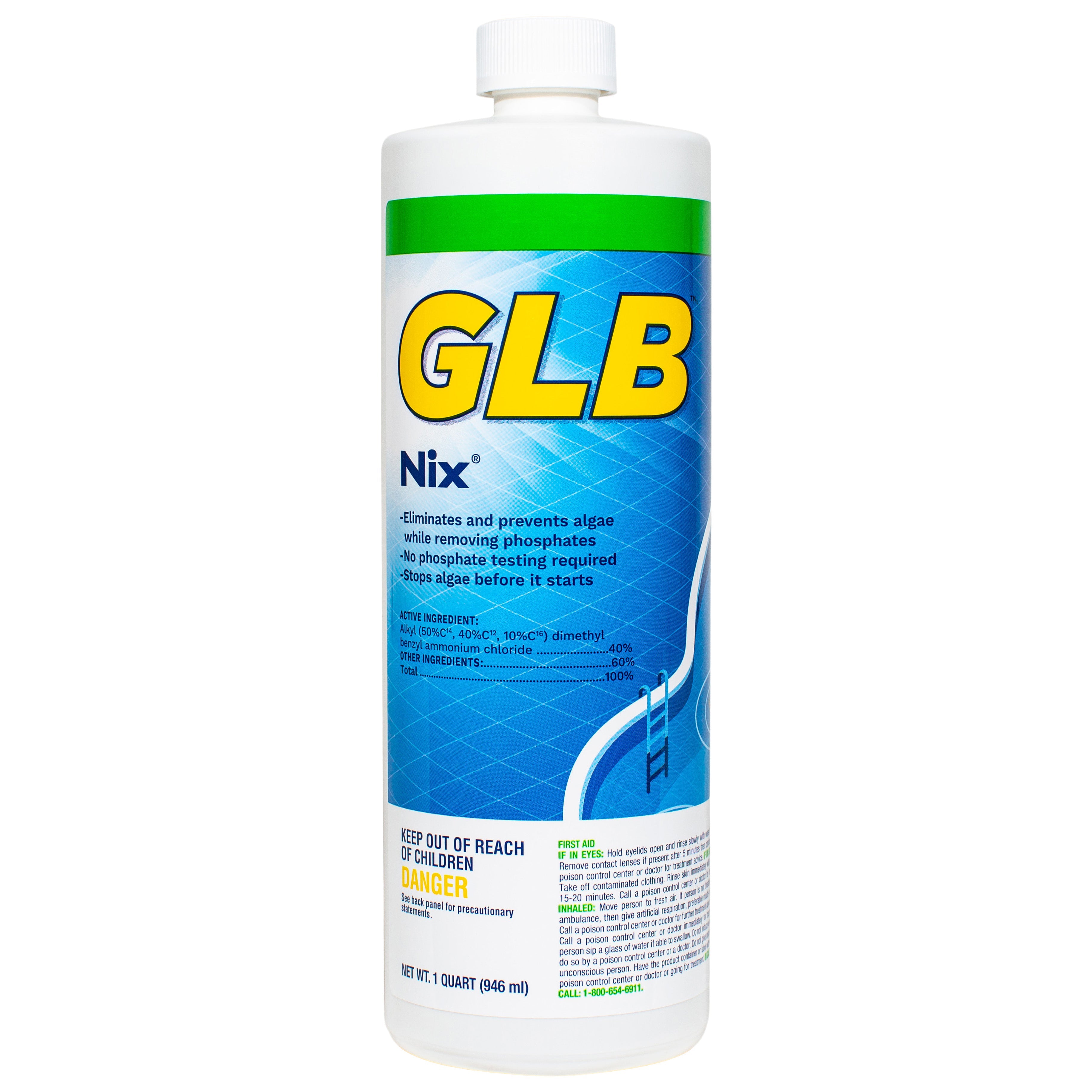 GLB Nix Algaecide and Phosphate Remover for Crystal Clear Pools