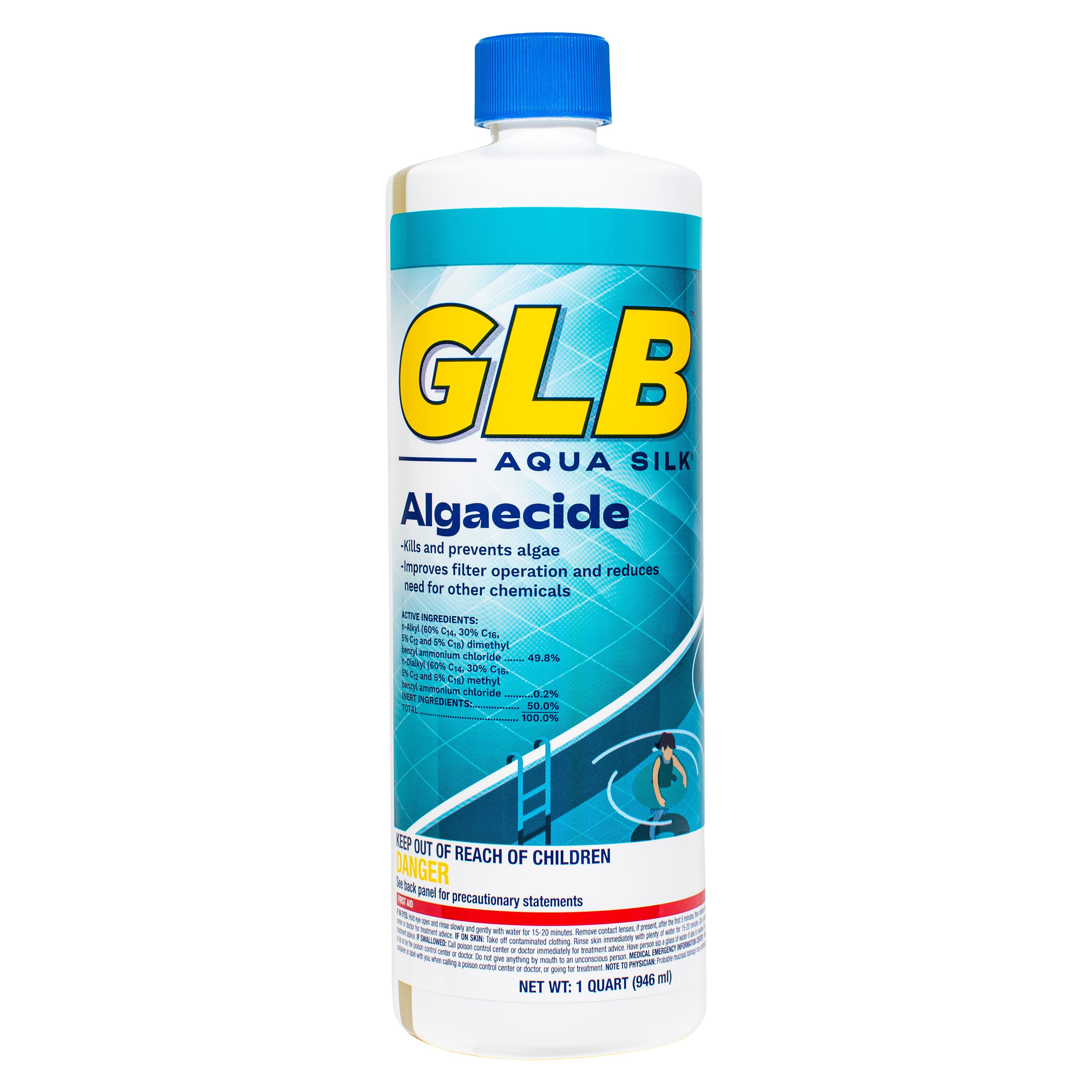 GLB Aqua Silk Algaecide Powerful Algae Prevention for Pools
