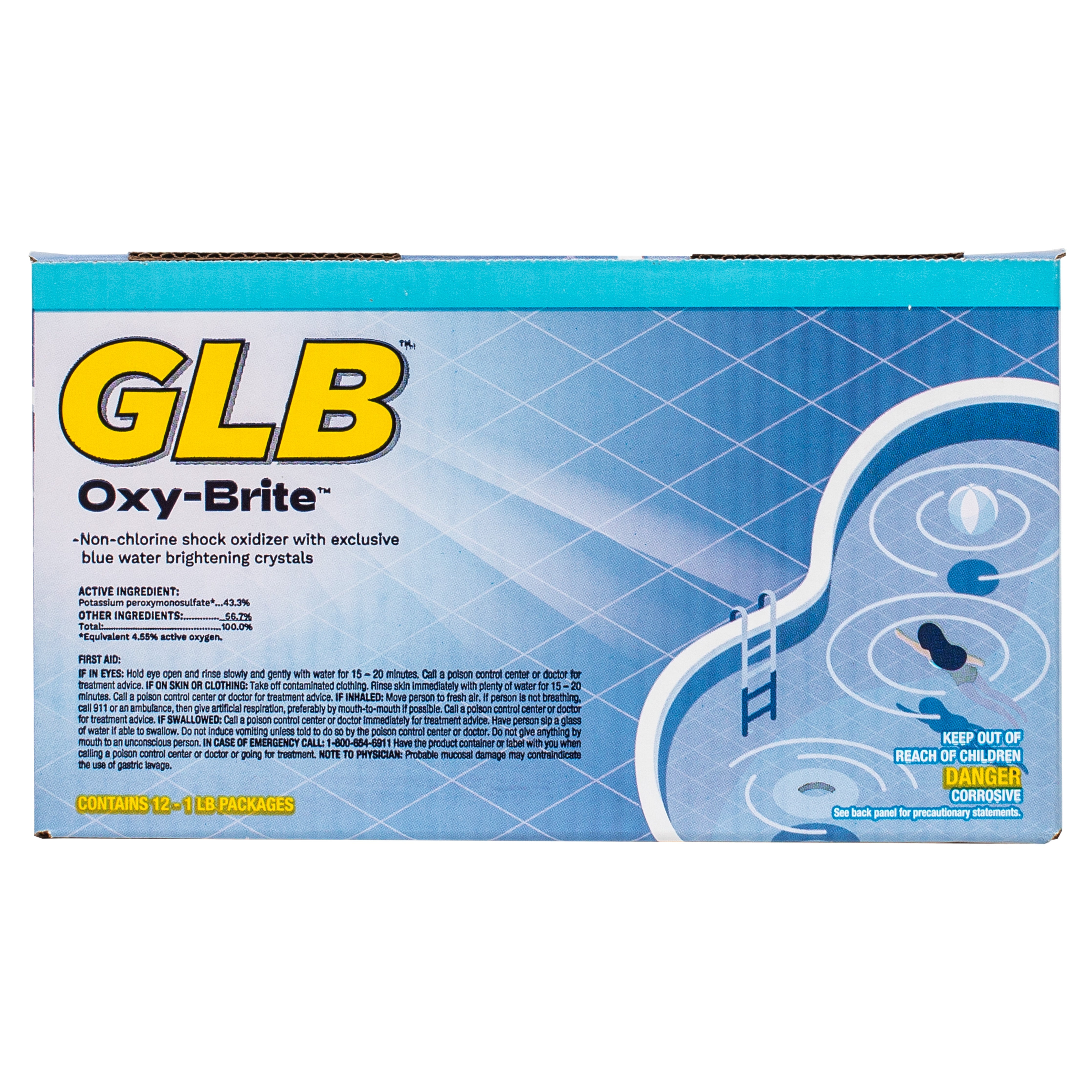 GLB Oxy-Brite Fast Acting Pool Shock Treatment Without Chlorine