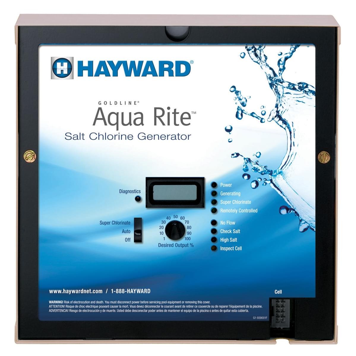 Hayward Aqua Rite XL Salt Chlorine Generator + 15K Gallon Cell | 120V Plug-in